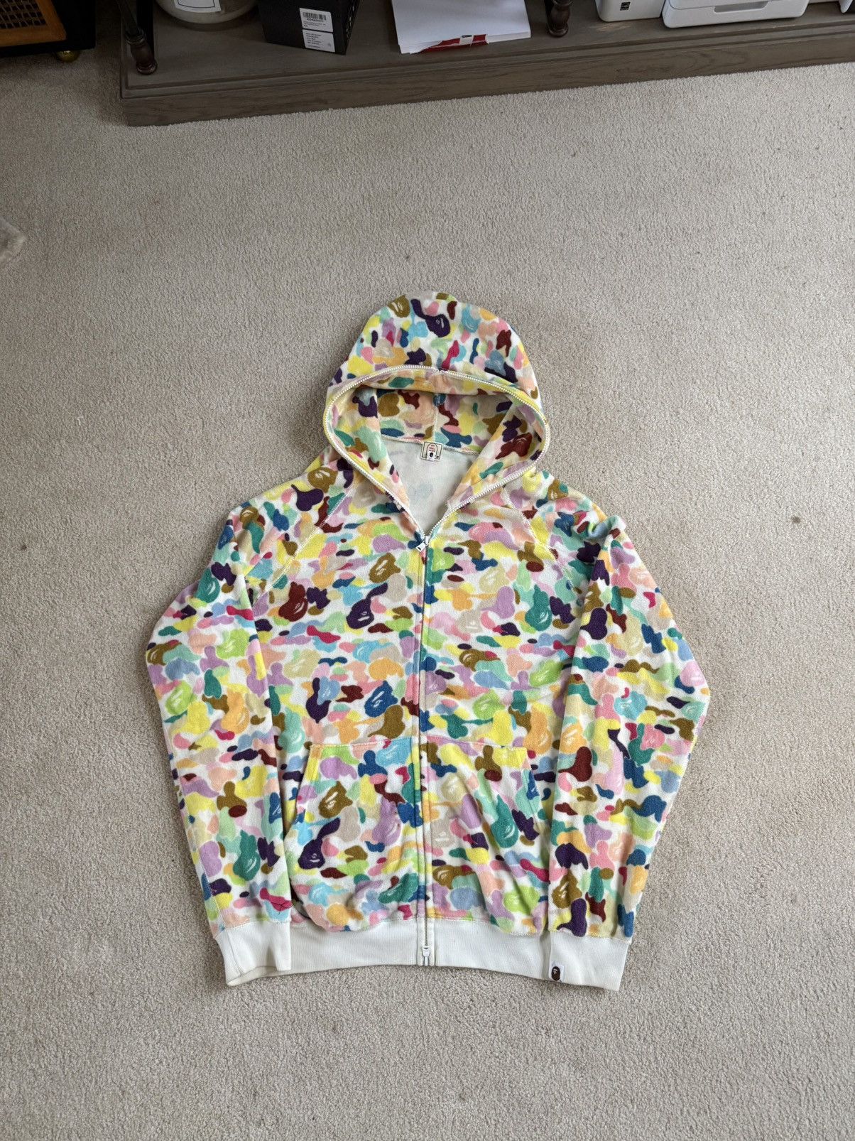 2004 Bape Terry Cloth Multicamo Fullzip Hoodie T-Shirts, Sweatshirt | PodTeesHub.com