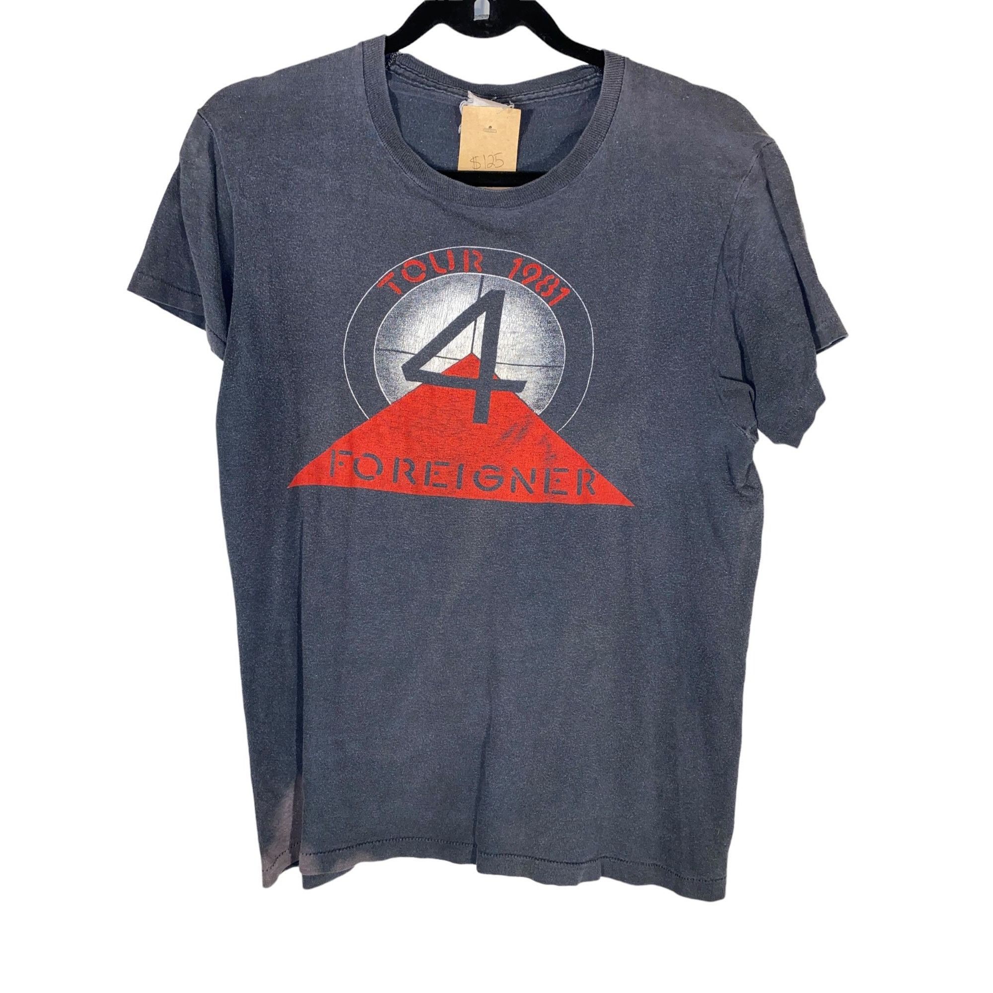 Vintage Foreigner Tee 1981 Foreigner Tour Shirt Concert Tee Hoodie, Sweatshirt | PodTeesHub.com