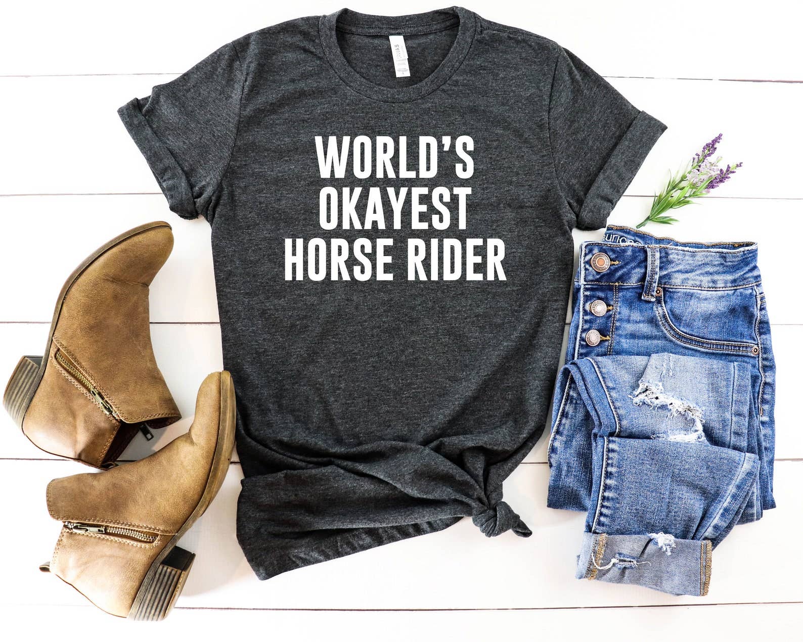 World's Okayest Horse Rider T-Shirt Hoodie, Sweatshirt | PodTeesHub.com
