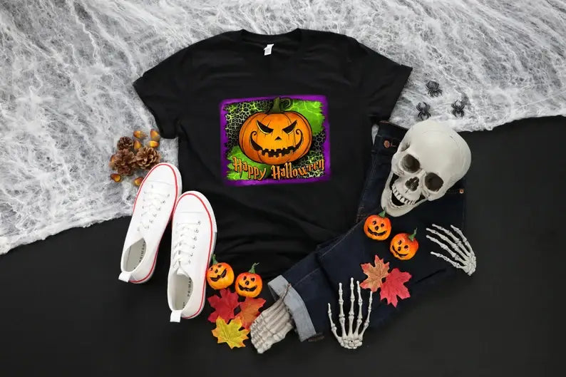 Happy Halloween Pumpkin T-Shirt Hoodie, Sweatshirt | PodTeesHub.com
