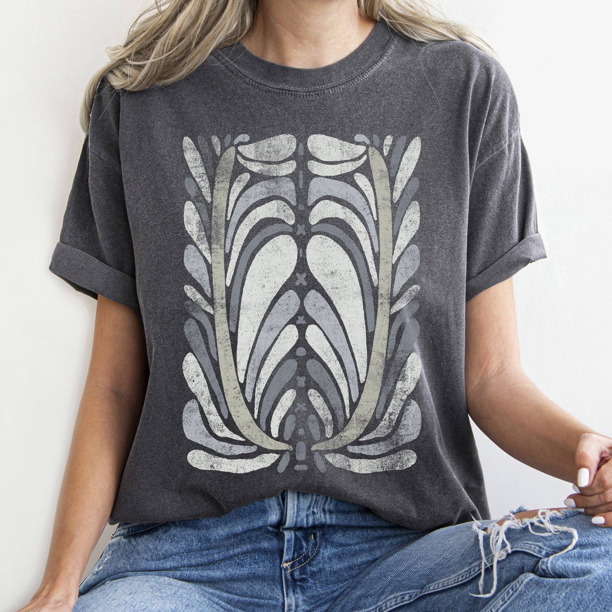 Boho Folk Art Vintage Flower T-Shirt Hoodie, Sweatshirt | PodTeesHub.com