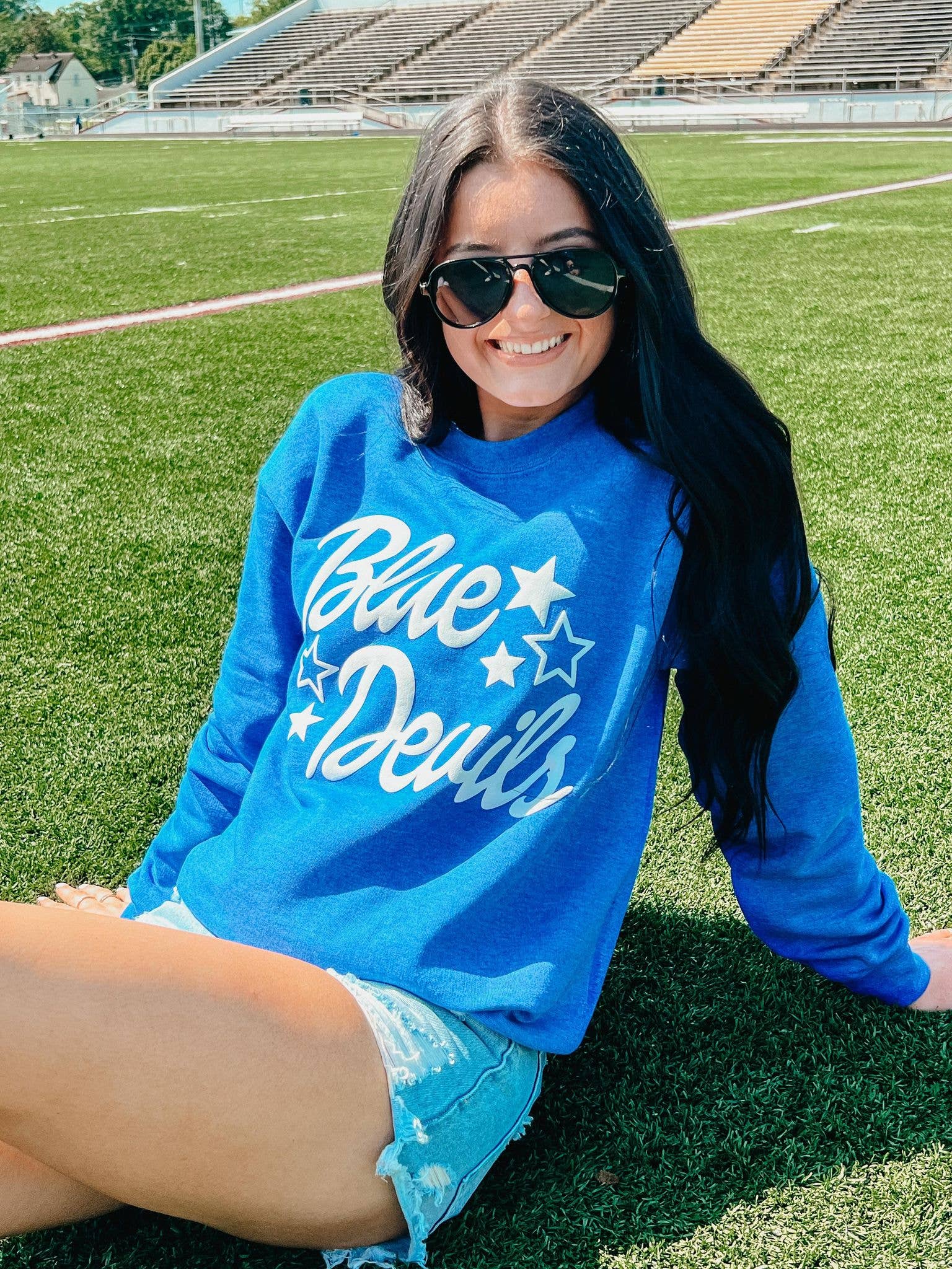 Custom Preppy Mascot Retro Star Puff Sweatshirt T-Shirts, Hoodie | PodTeesHub.com