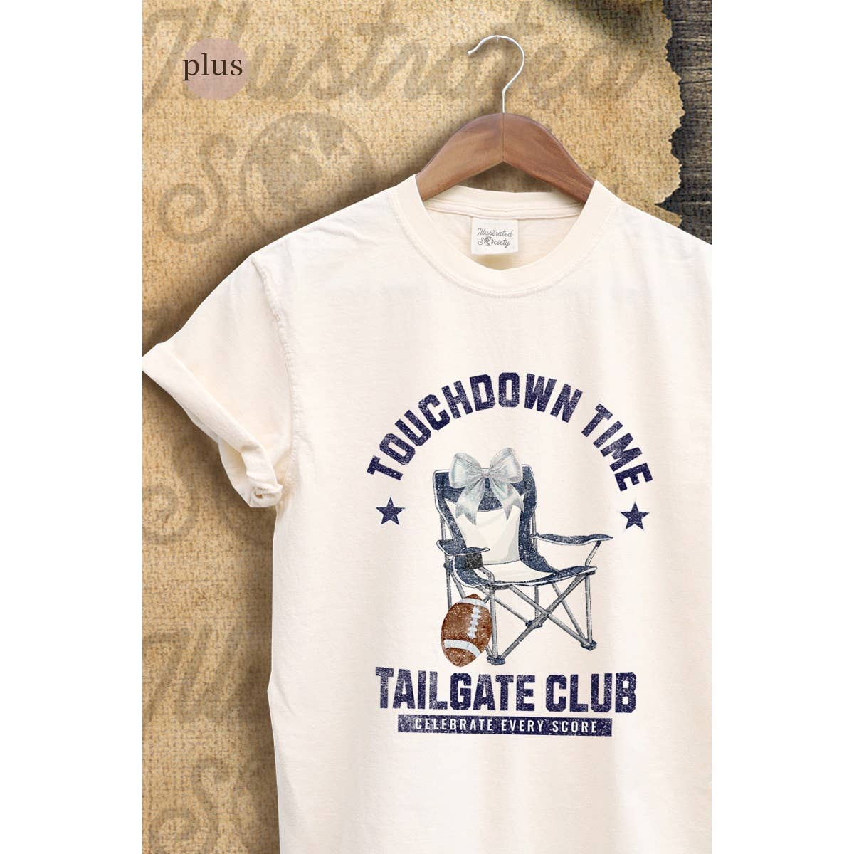Touchdown Time  Vintage Graphic Plus Tee Hoodie, Sweatshirt | PodTeesHub.com