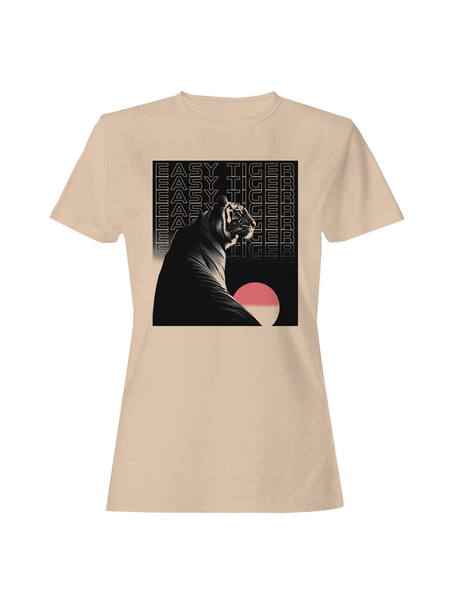 Lunar Sunset Easy Tiger Art Women's T-Shirt Hoodie, Sweatshirt | PodTeesHub.com