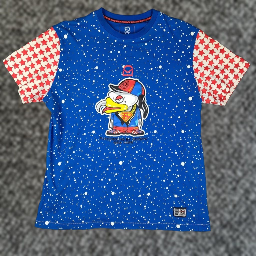 Vintage Playground By Koodoo Hip Hop T Shirt 2xl Blue Red Short Sleeve Cool Tee Hoodie, Sweatshirt | PodTeesHub.com