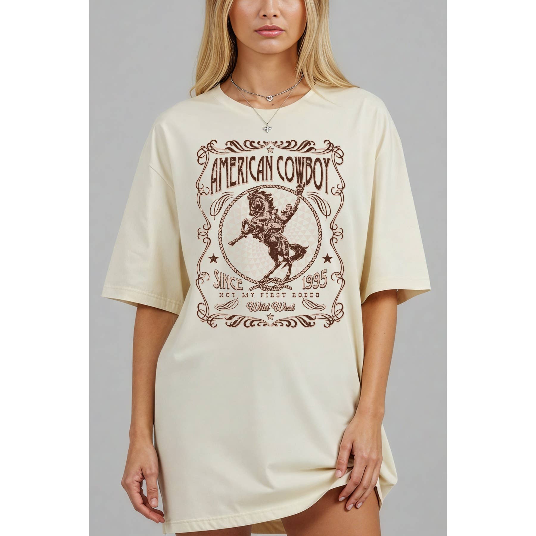 American Cowboy - Oversized Unisex Tee Hoodie, Sweatshirt | PodTeesHub.com