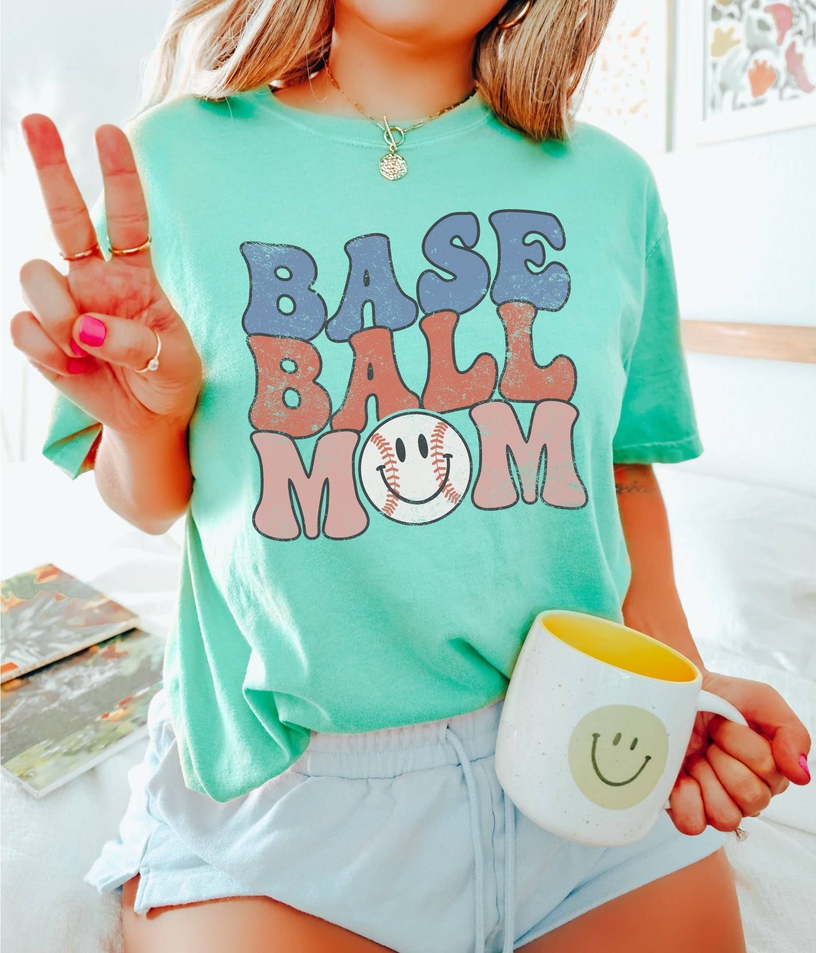 Baseball Mom T-Shirt - Cute Mama Tee Hoodie, Sweatshirt | PodTeesHub.com