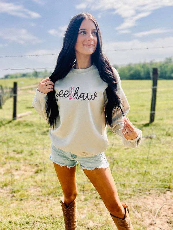 Yee Haw Boot Rope Embroidered Sweatshirt T-Shirts, Hoodie | PodTeesHub.com