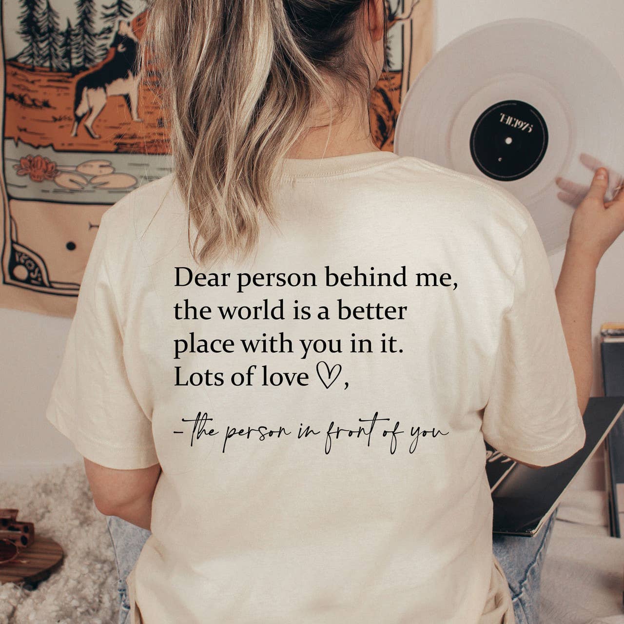 Dear Person Behind Me Everyday Soft Cream Tee Hoodie, Sweatshirt | PodTeesHub.com