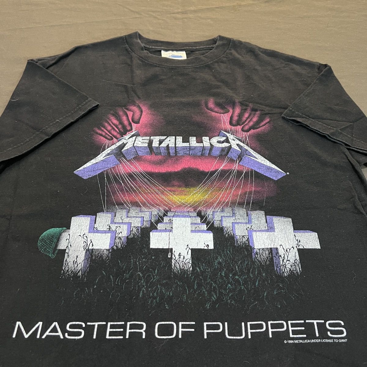 Metallica X Vintage Vintage Metallica Master Of Puppets Tee Thrash Metal Hoodie, Sweatshirt | PodTeesHub.com