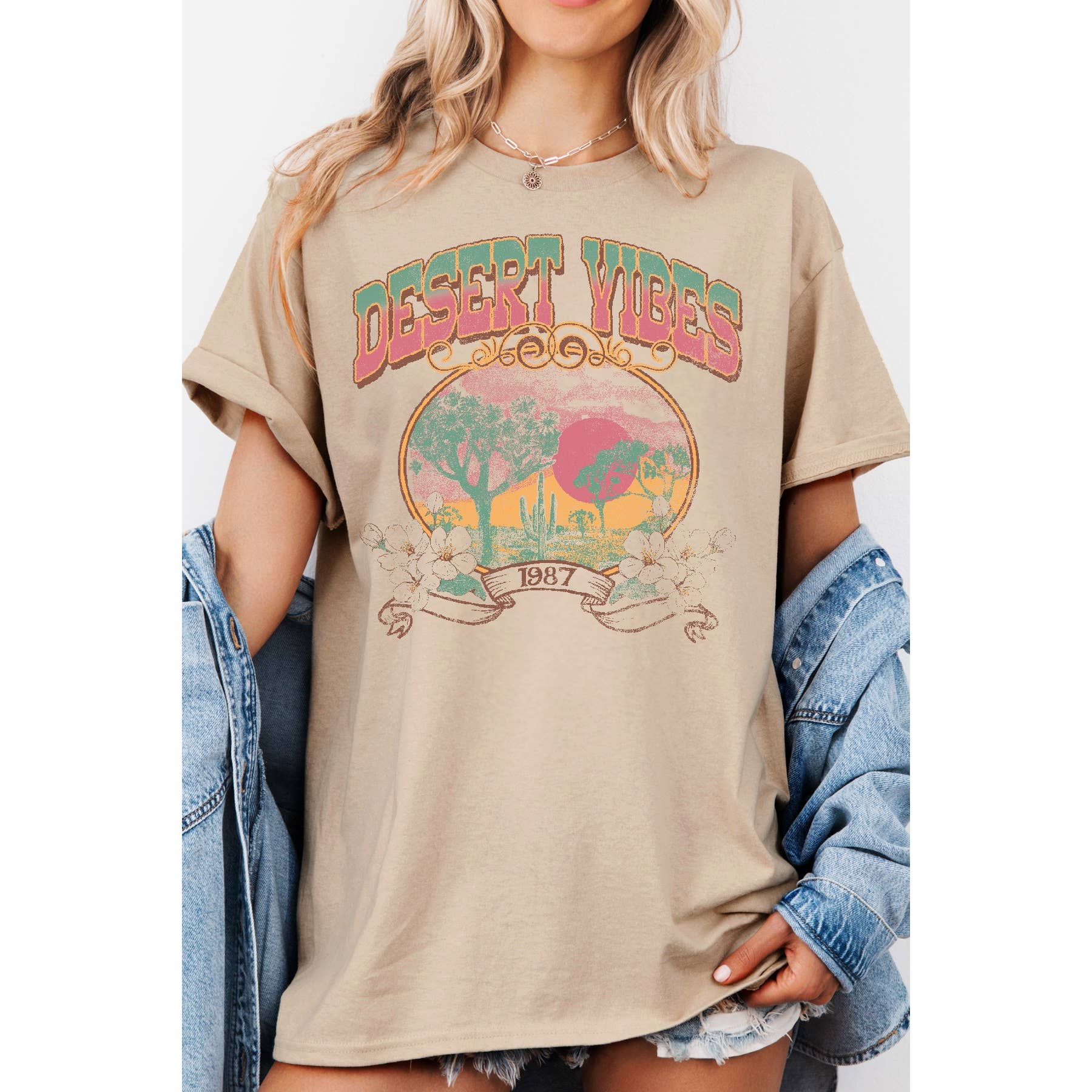 Desert Vibes Short Sleeve Tee Hoodie, Sweatshirt | PodTeesHub.com