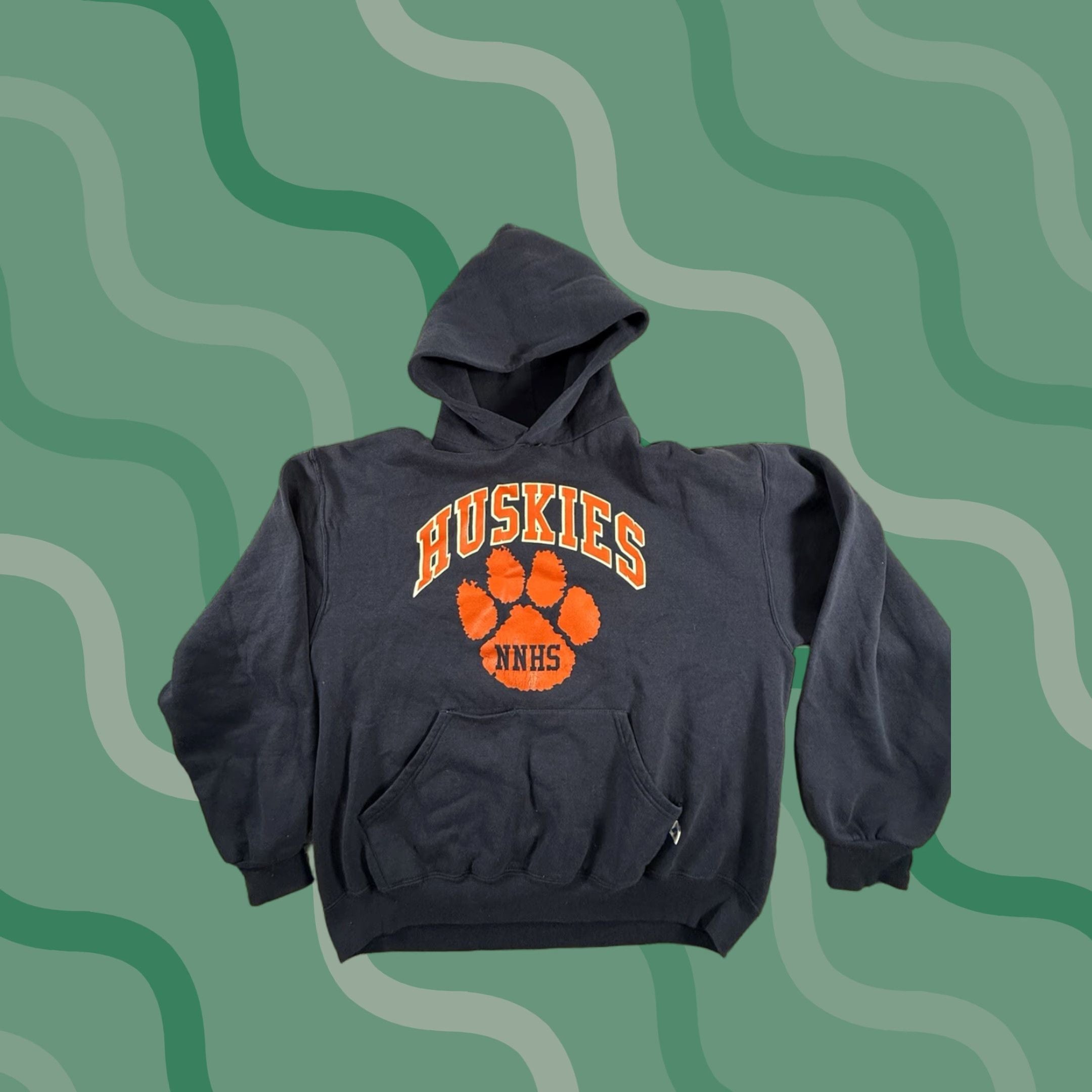 Athletic Vintage Russell Athletic Huskies L Blue 90s Print Ho T-Shirts, Hoodie, Sweatshirt