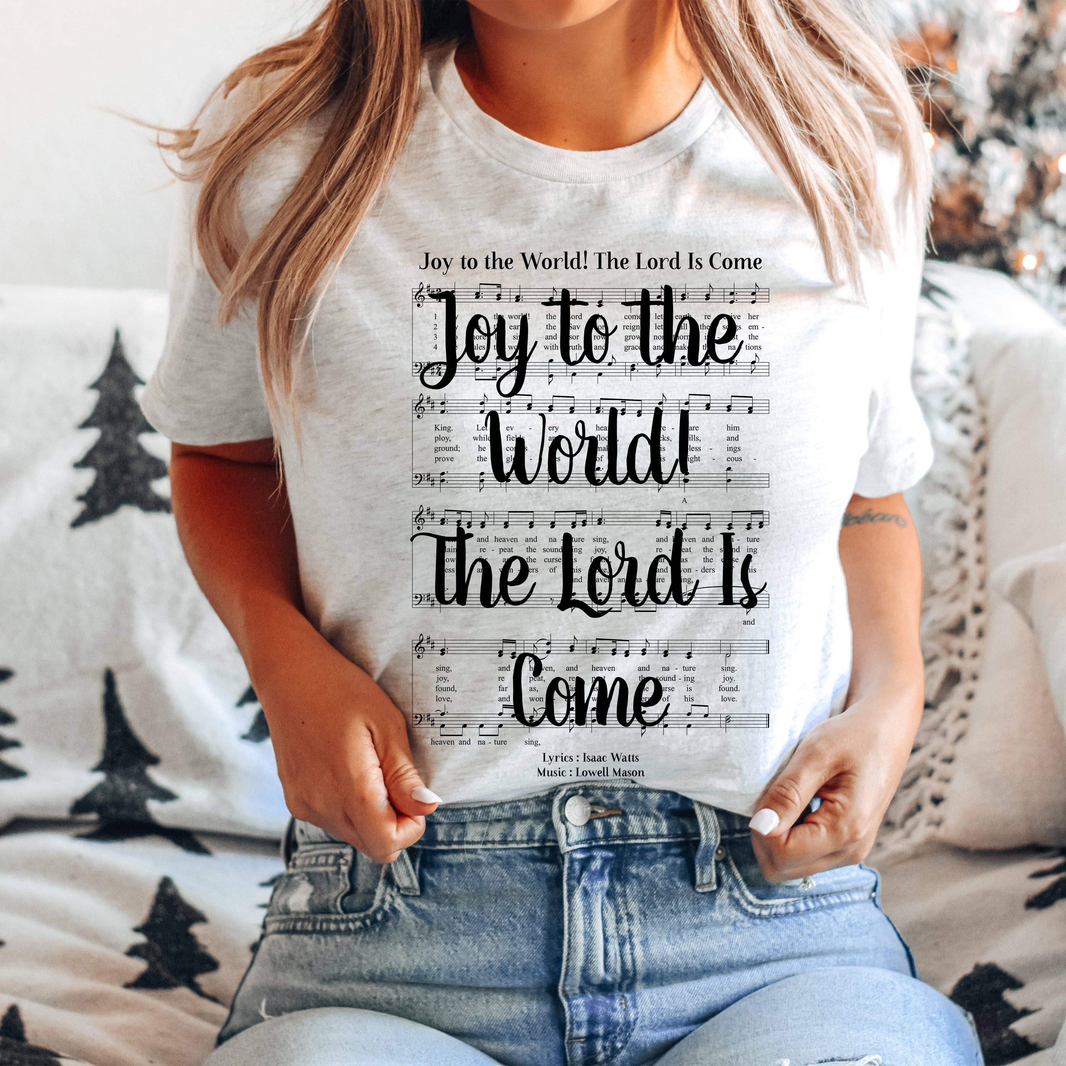 Joy To the World Hymn T-Shirt - Black Ink Hoodie, Sweatshirt | PodTeesHub.com