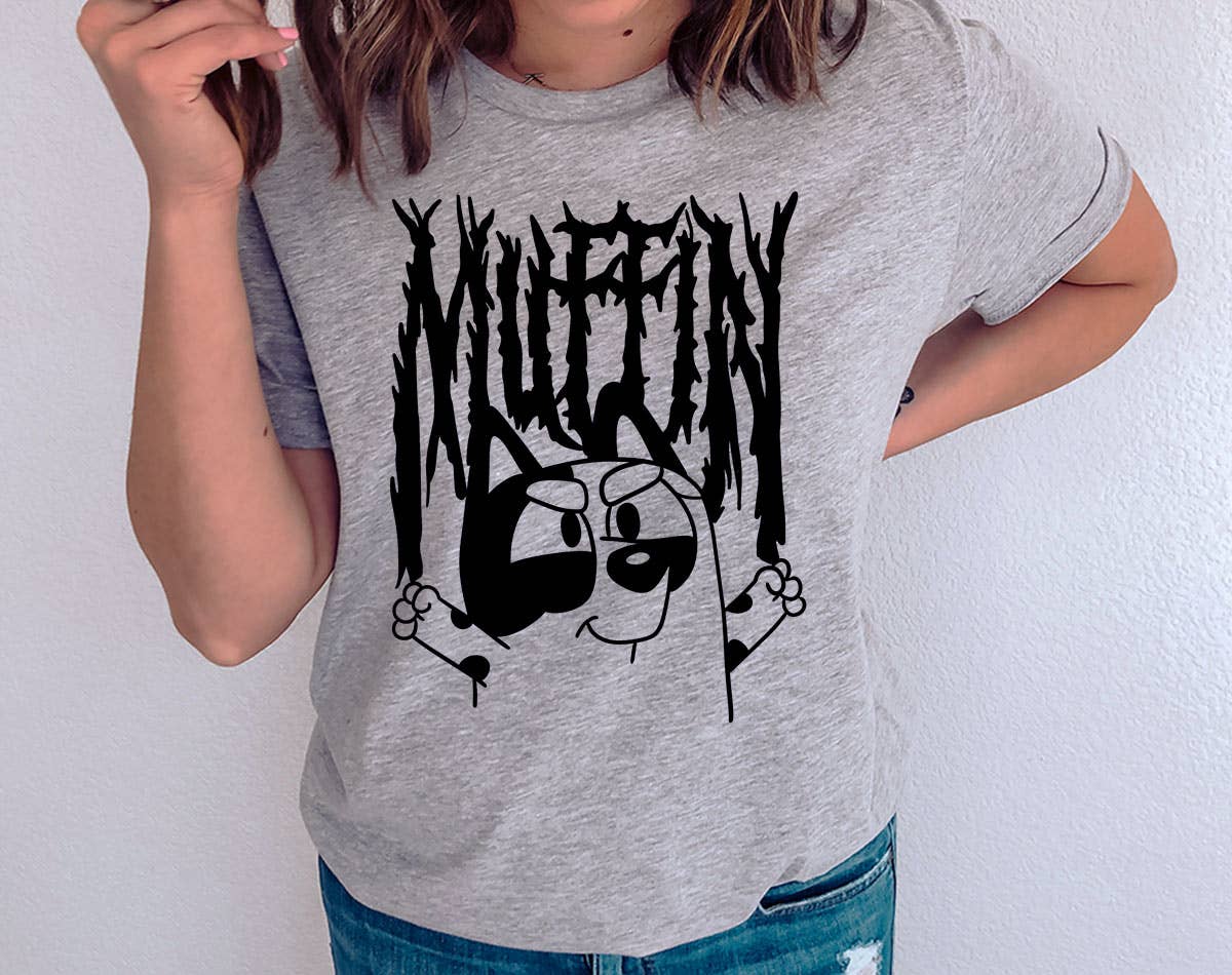 Muffin Metal - Funny Bluey Inspired T-Shirt Hoodie, Sweatshirt | PodTeesHub.com