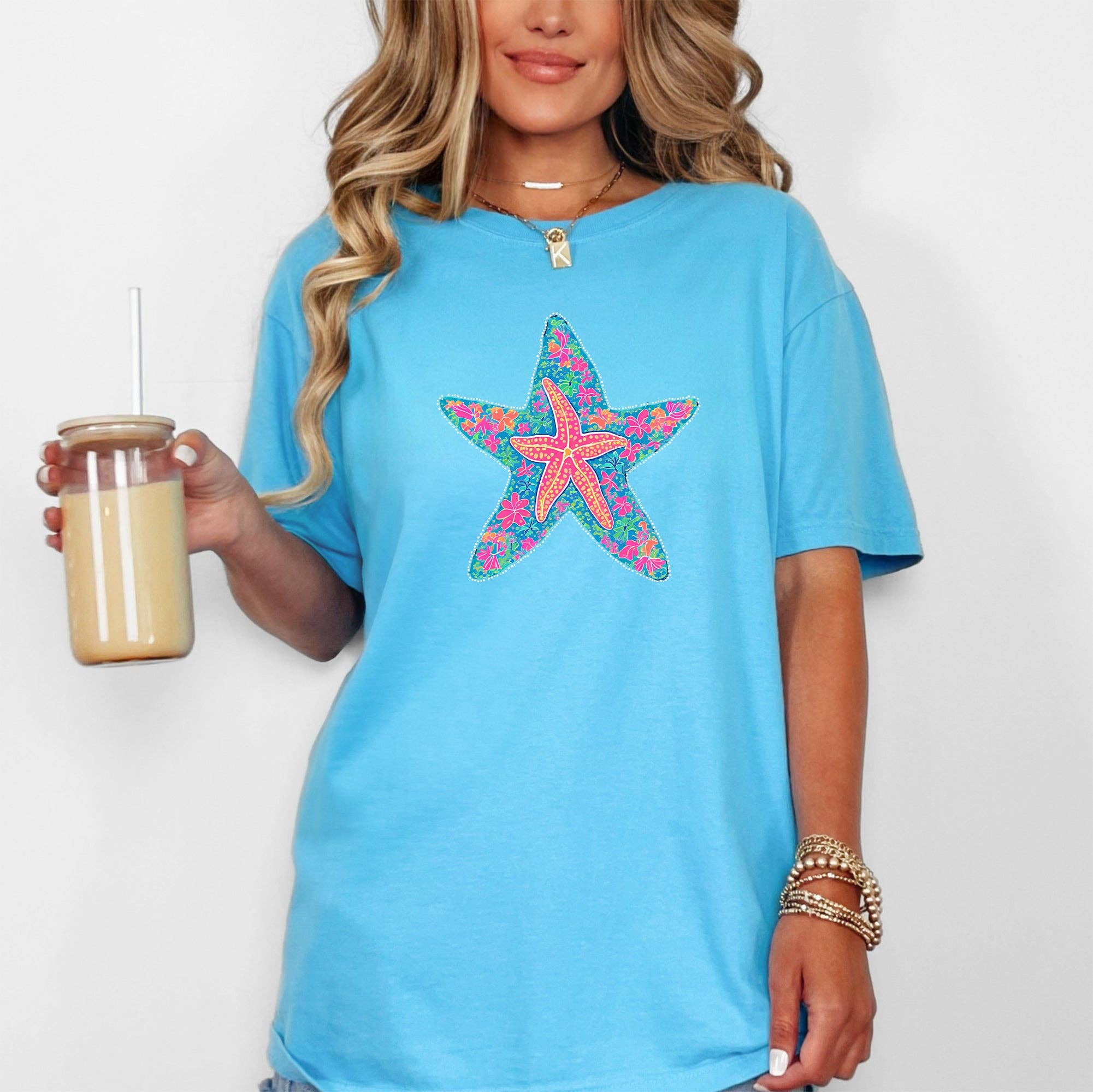 Starfish, Sea Life, Summer, Beach, Comfort Colors T-Shirt Hoodie, Sweatshirt | PodTeesHub.com