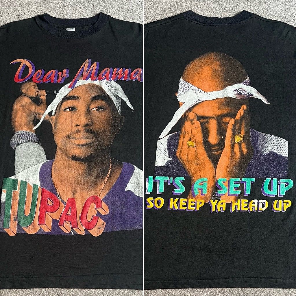 Vintage 1990s Tupac 2pac Shakur Dear Mama Rap Tee Shirt Super Rare Hoodie, Sweatshirt | PodTeesHub.com