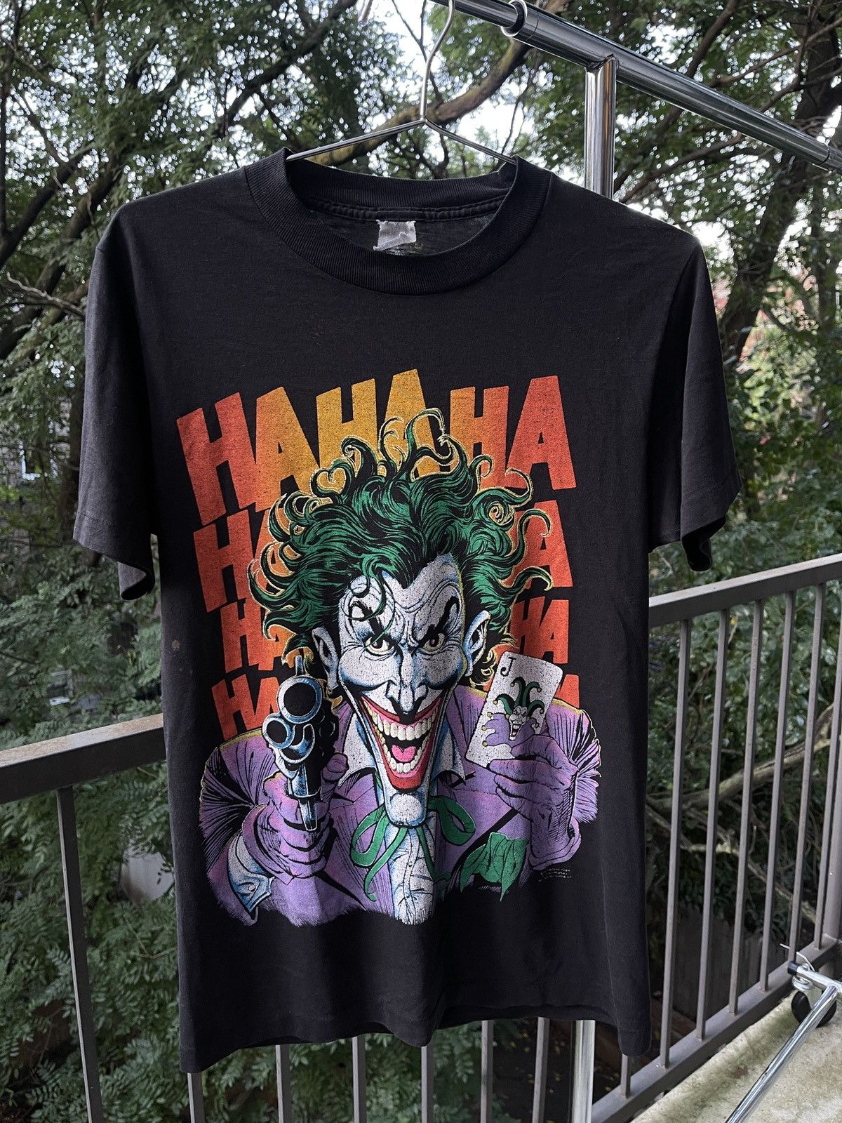 Vintage 80s Joker Shirt Thrashed Faded Distressed Erd Grunge Hoodie, Sweatshirt | PodTeesHub.com