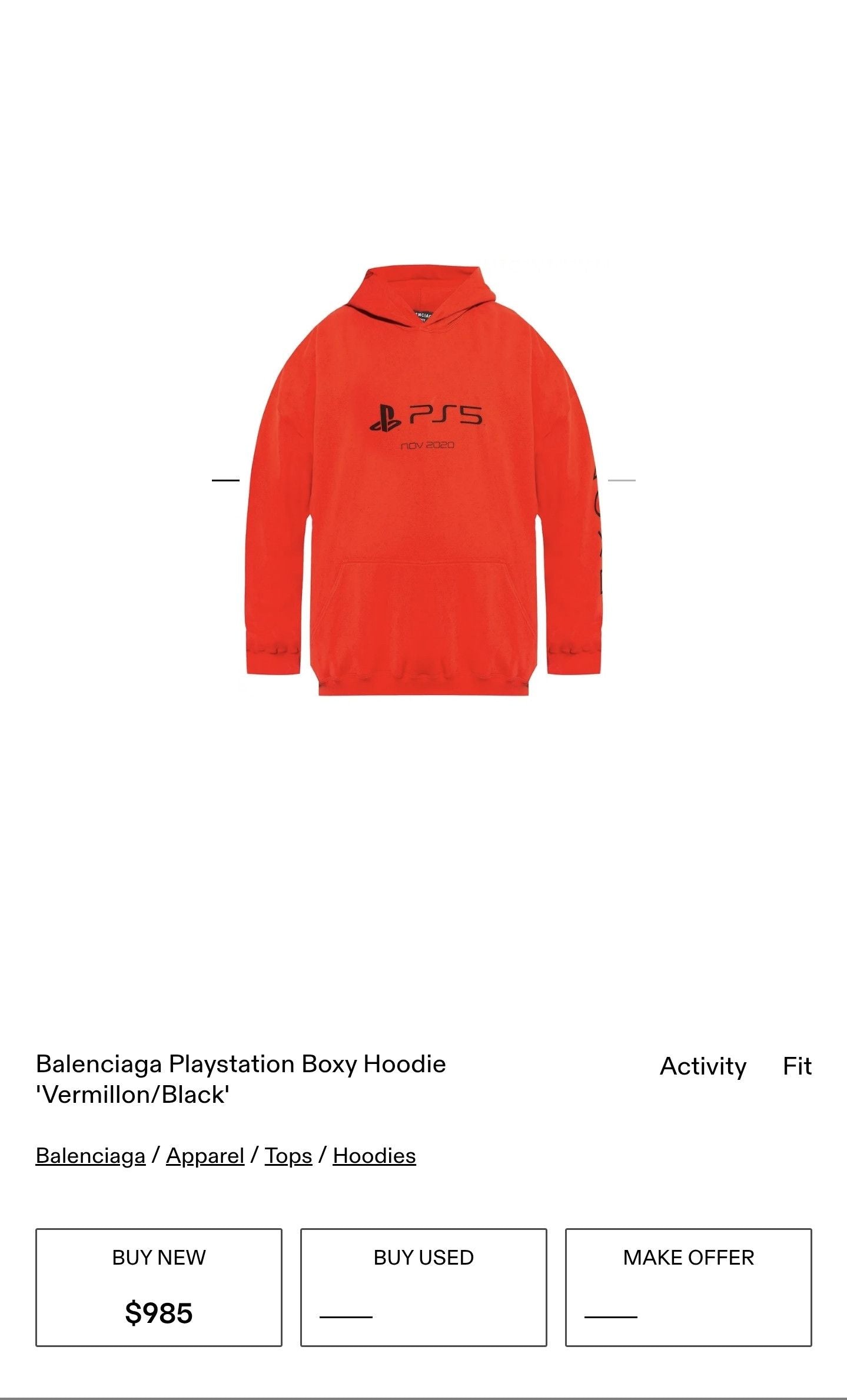 Balenciaga Red Ps5 Hoodie T-Shirts, Sweatshirt | PodTeesHub.com