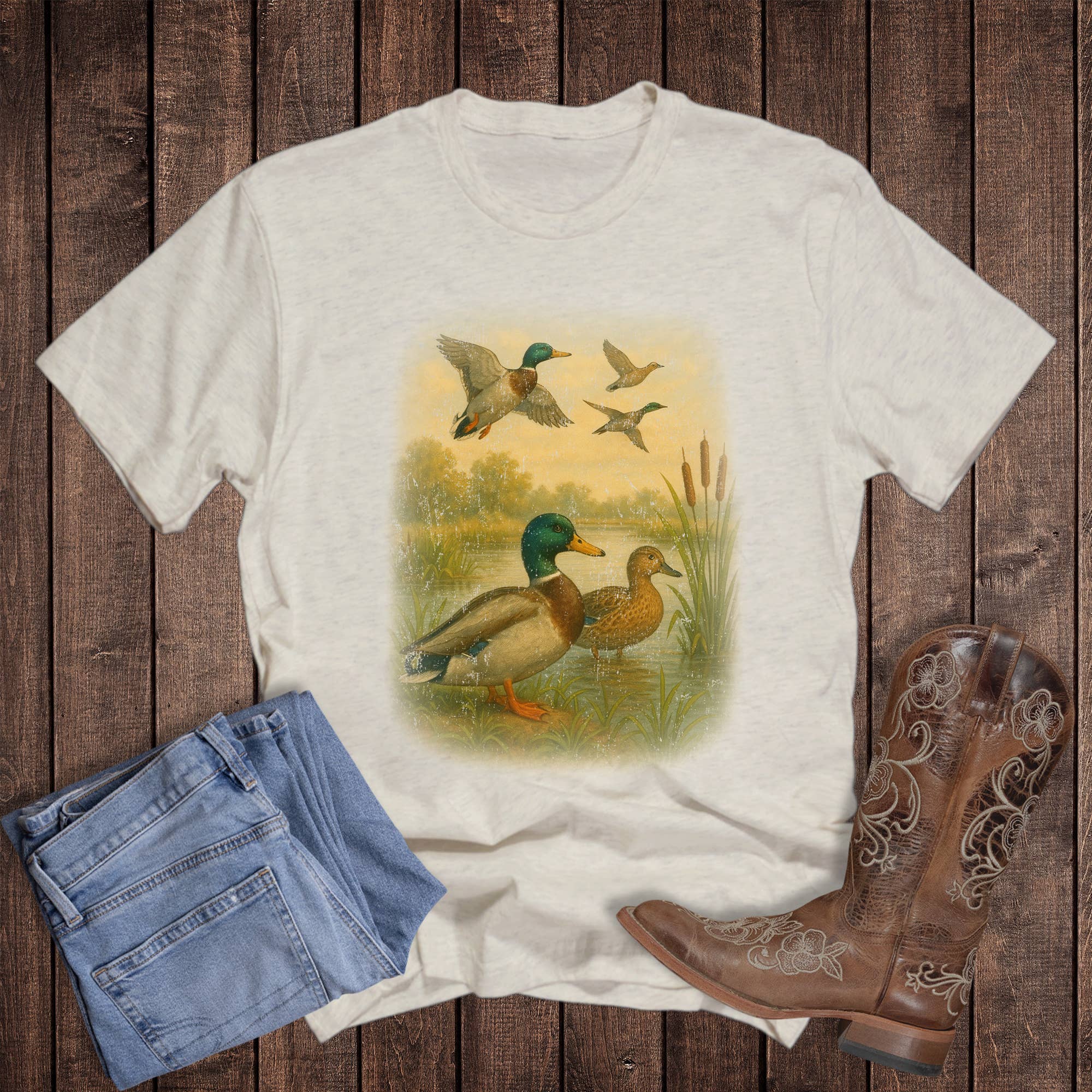 Vintage Outdoor Ducks Graphic Tee Hoodie, Sweatshirt | PodTeesHub.com