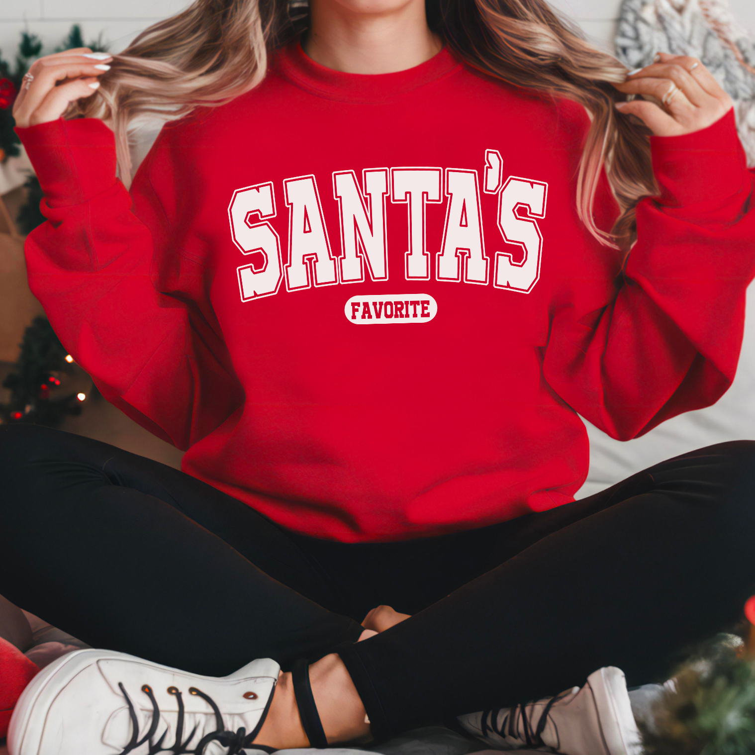 Santa’S Favorite Christmas Crewneck Sweatshirt T-Shirts, Hoodie | PodTeesHub.com