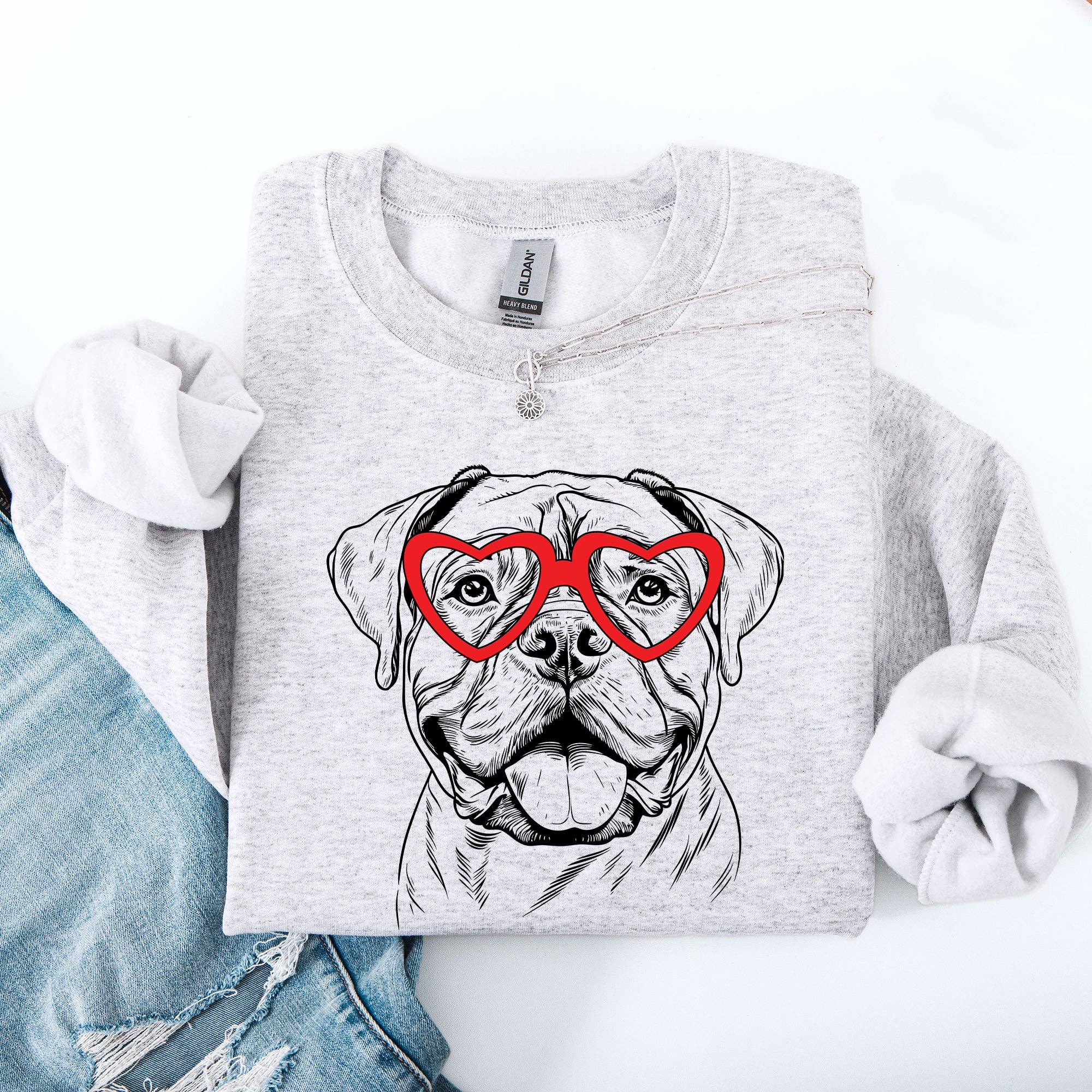 Bull Mastiff, Pet, Dog Breed, Valentine's Sweatshirt T-Shirts, Hoodie | PodTeesHub.com
