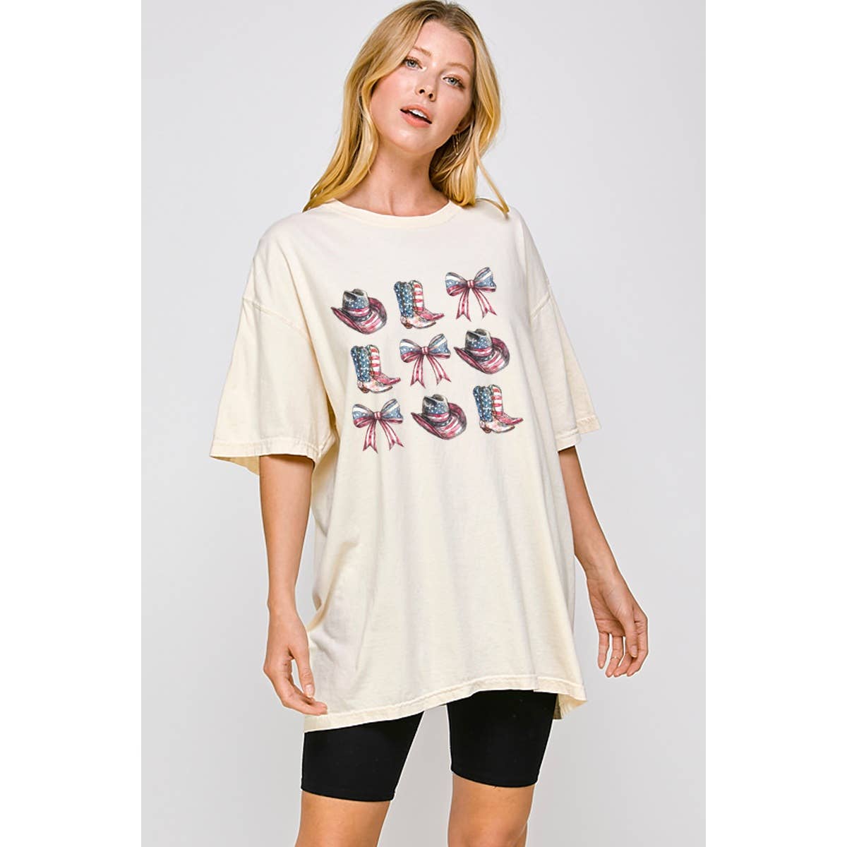 Coquette Fourth of July  Graphic Oversized Tee Hoodie, Sweatshirt | PodTeesHub.com