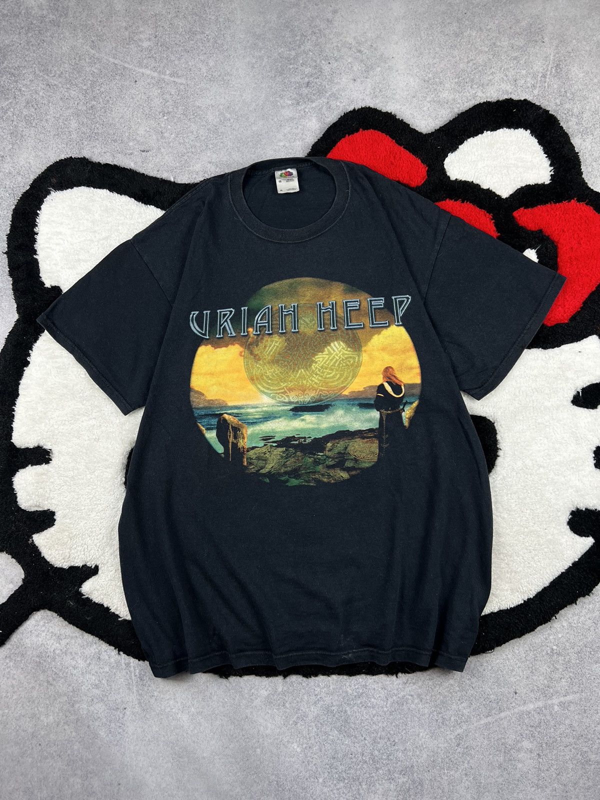 Band Tees Vintage Uriah Heep Band Rock Japanese Y2k Faded Tee Shirt Hoodie, Sweatshirt | PodTeesHub.com