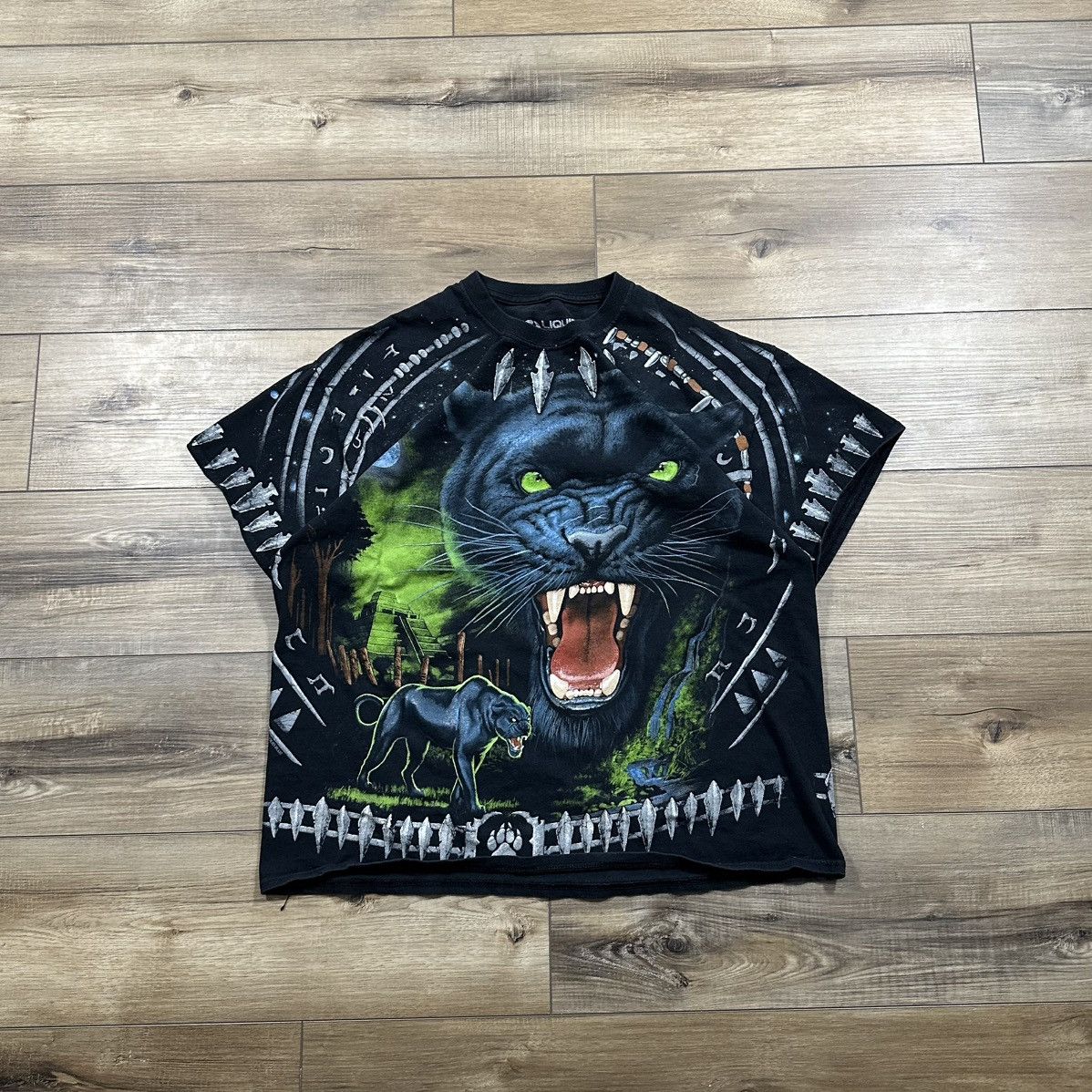 Blue Liquid Blue Black Panther Aop Tribal Nature Graphic Tee Hoodie, Sweatshirt | PodTeesHub.com