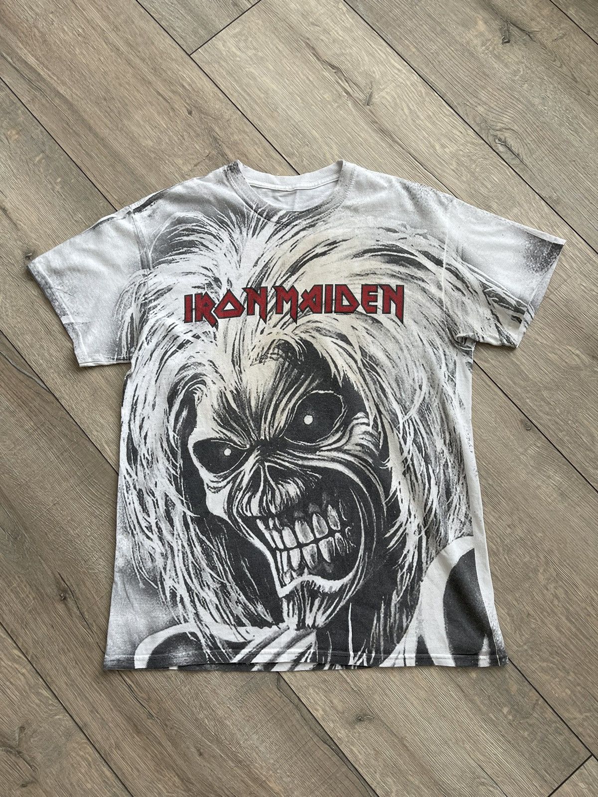 Iron Maiden X Vintage Iron Maiden T Shirt Vintage Over Print Size M White Hoodie, Sweatshirt | PodTeesHub.com