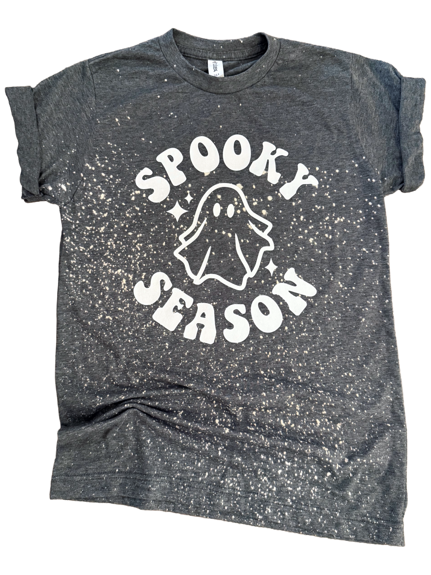 Spooky Season Ghost Speckle Bleached Halloween Tee Hoodie, Sweatshirt | PodTeesHub.com