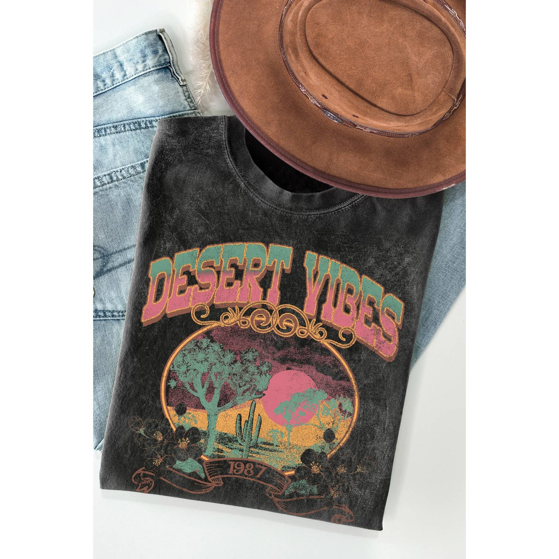 Desert Vibes - Mineral Wash T Shirt Hoodie, Sweatshirt | PodTeesHub.com