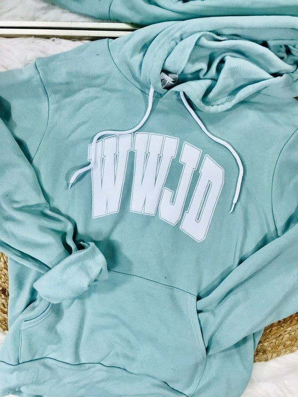 What Would Jesus Do Varsity Bella Canvas Hoodie T-Shirts, Sweatshirt | PodTeesHub.com