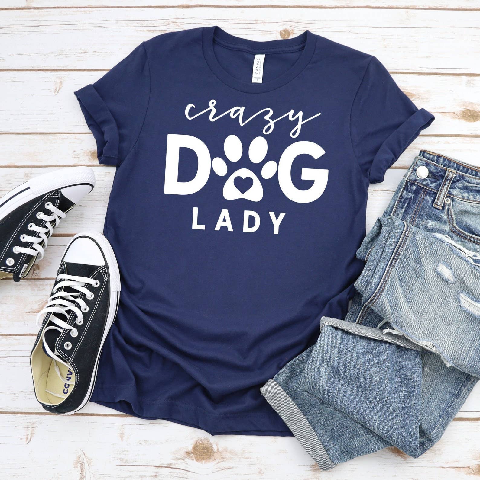 Crazy Dog Lady T-Shirt Hoodie, Sweatshirt | PodTeesHub.com