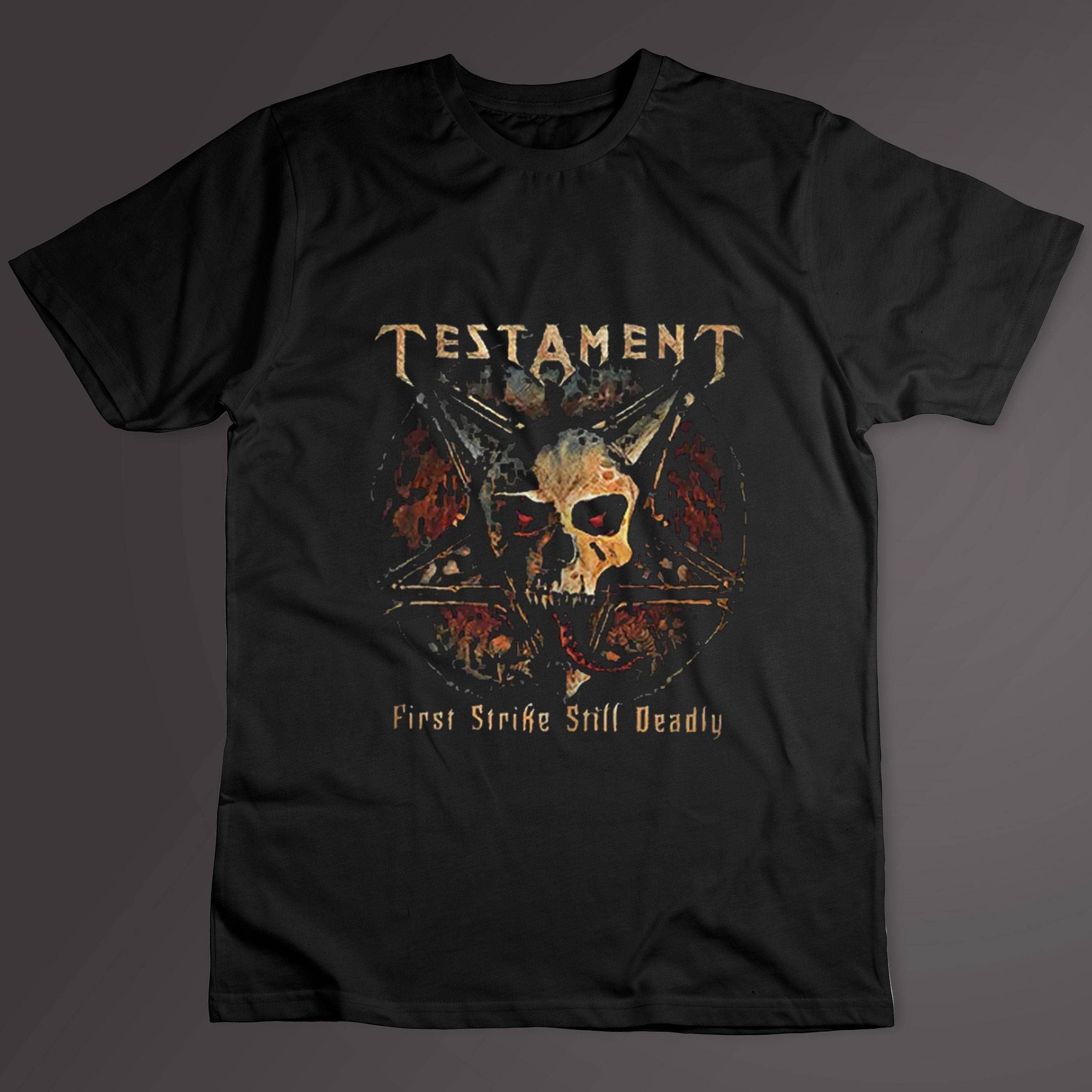 Retro Testament First Strike Still Deadly Unisex T-Shirt Hoodie, Sweatshirt | PodTeesHub.com