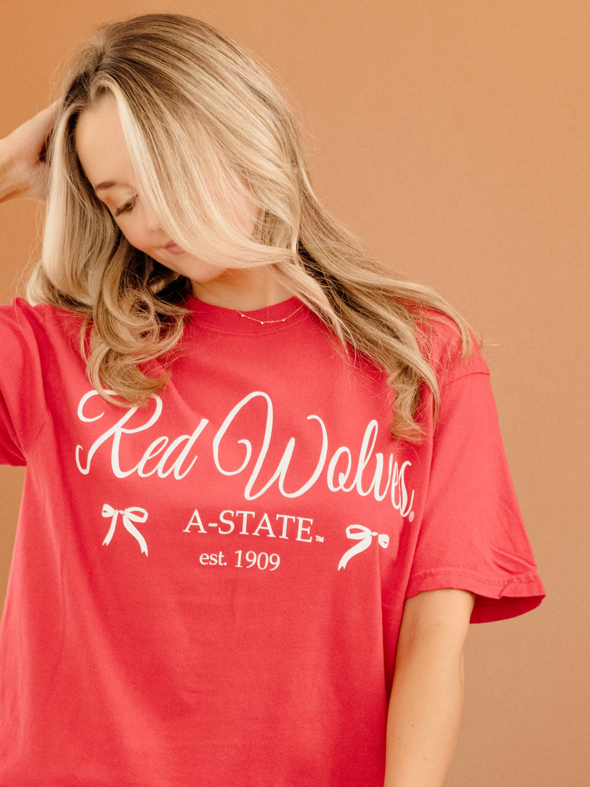 Asu Arkansas State Red Wolves Established Bows Red Cc Tee Hoodie, Sweatshirt | PodTeesHub.com