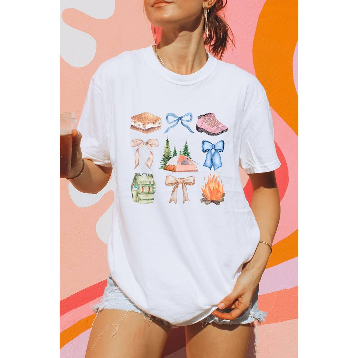 Camping Vintage Graphic Oversized Tee Hoodie, Sweatshirt | PodTeesHub.com