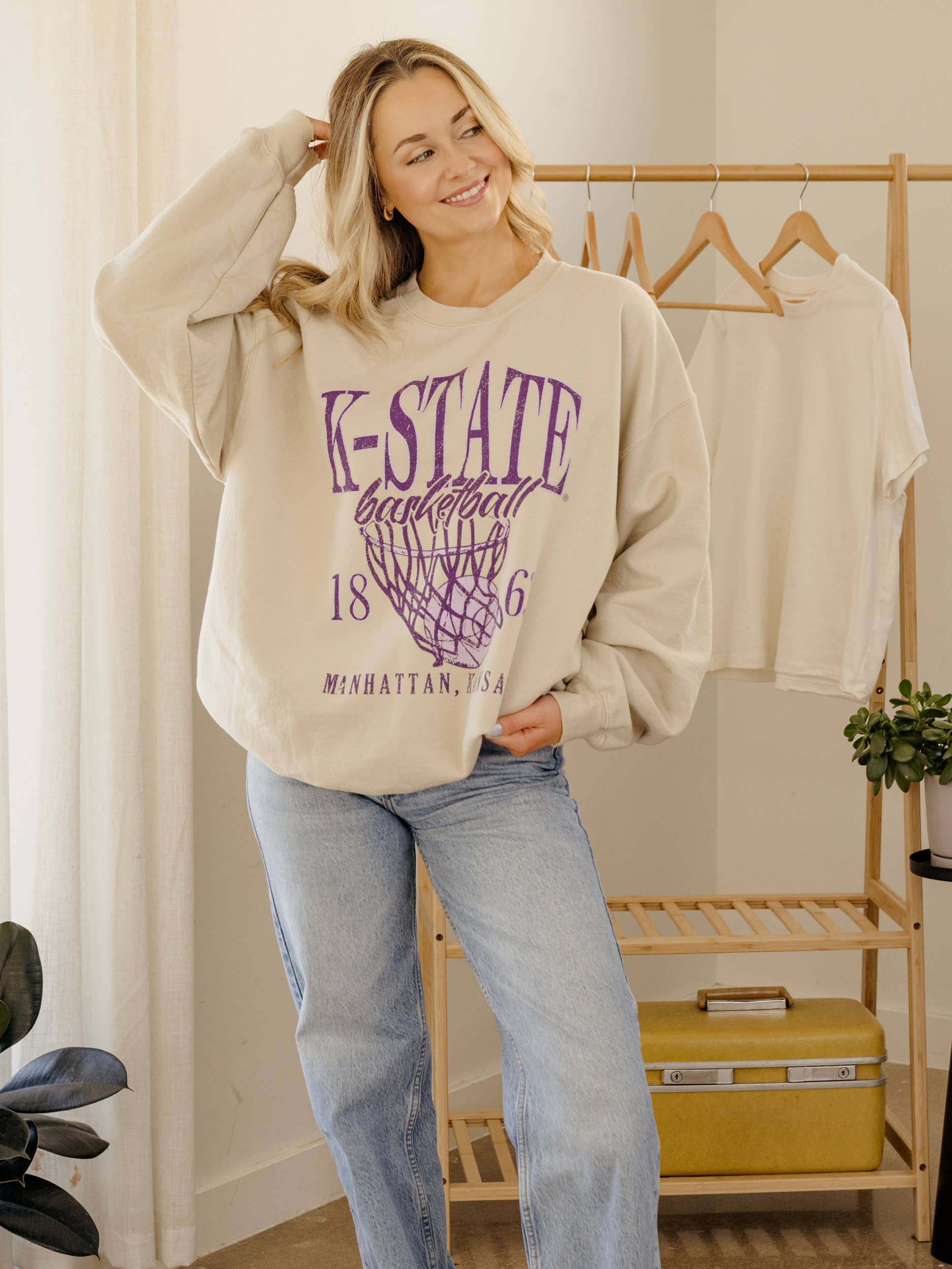 Kansas State Wildcats Big Basketball Thrifted Sweatshirt T-Shirts, Hoodie | PodTeesHub.com
