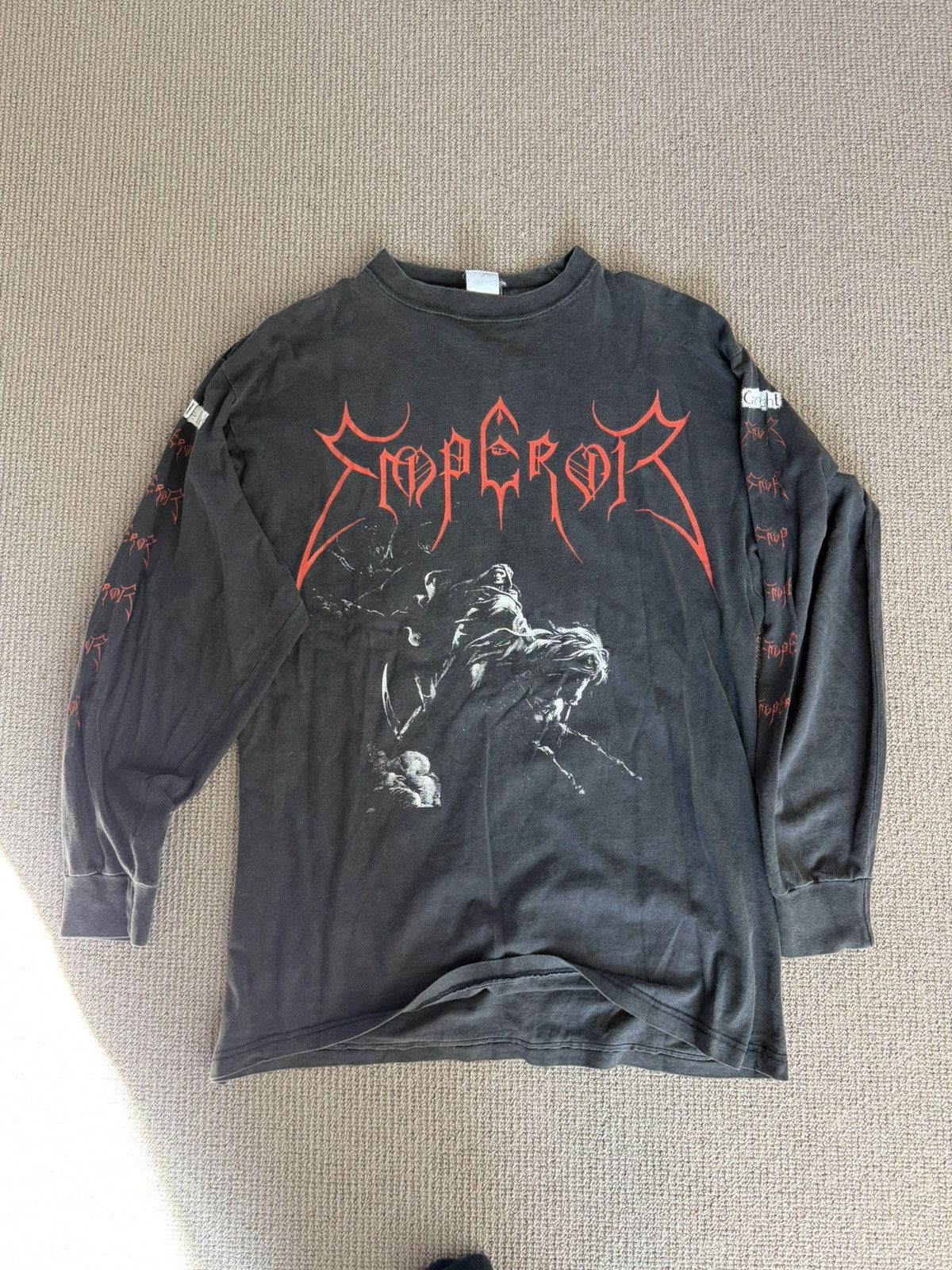 Band Tees Vintage Emperor 90s Black Metal Long Sleeve T Shirt Hoodie, Sweatshirt | PodTeesHub.com