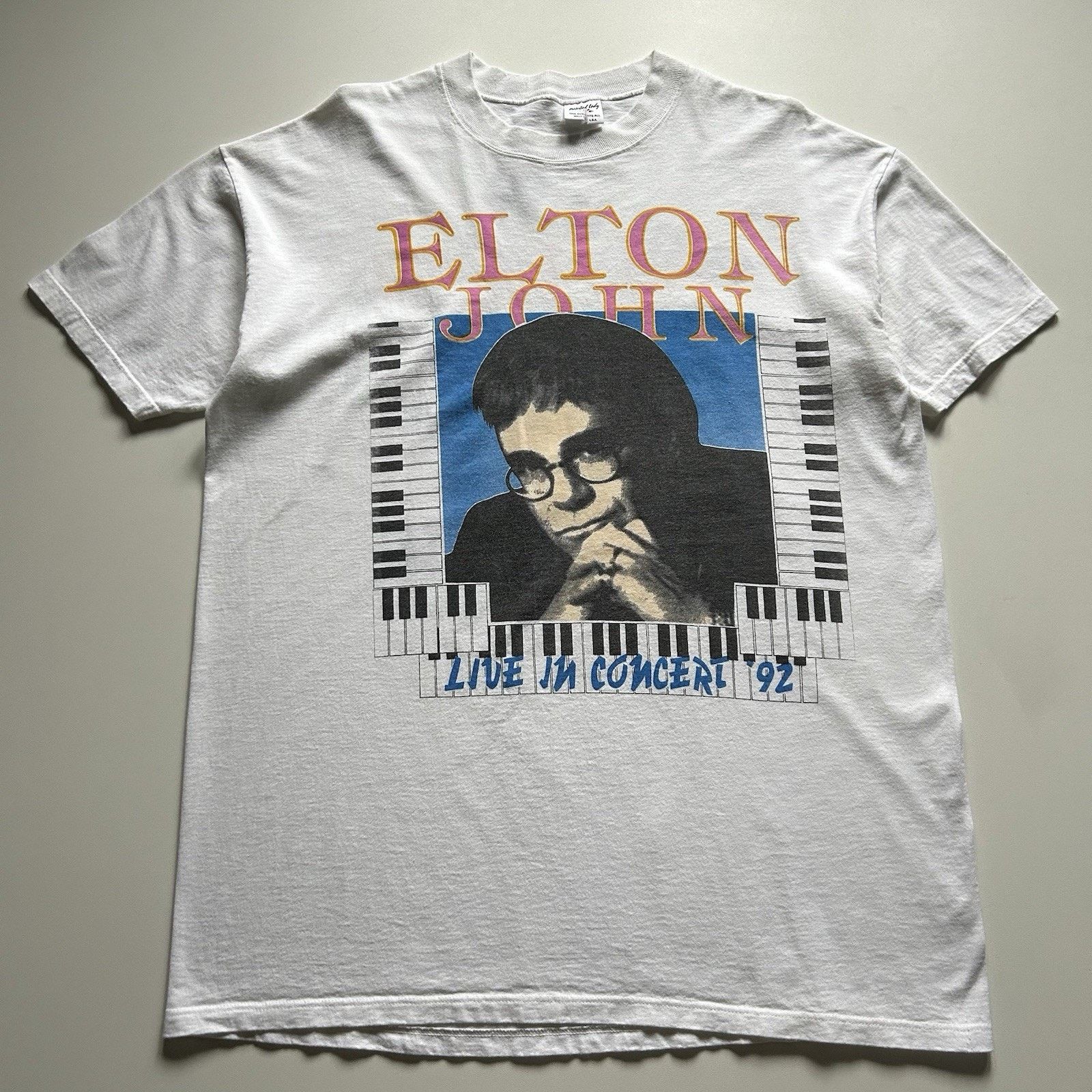 Vintage 90s Elton John T Shirt Xxl 1992 Live In Concert Rare Hoodie, Sweatshirt | PodTeesHub.com