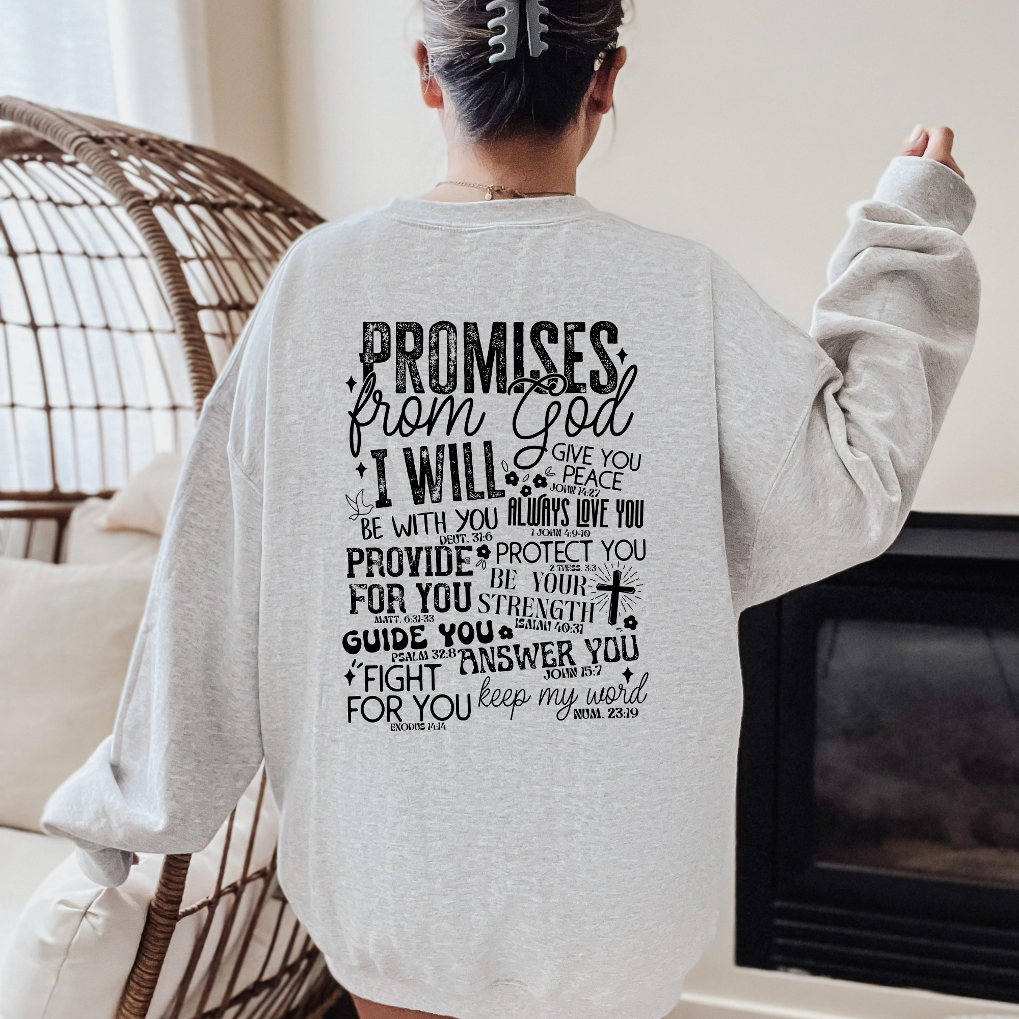 God's Promises Sweatshirt - Christian Graphic Tee - Spring Hoodie | PodTeesHub.com