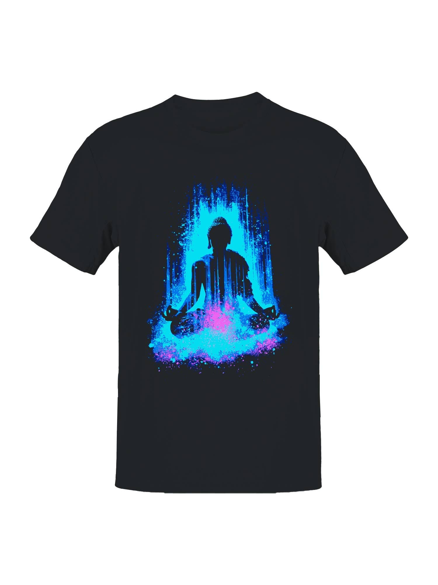 Tranquil Blue Buddha Illumination Men's T-Shirt Hoodie, Sweatshirt | PodTeesHub.com