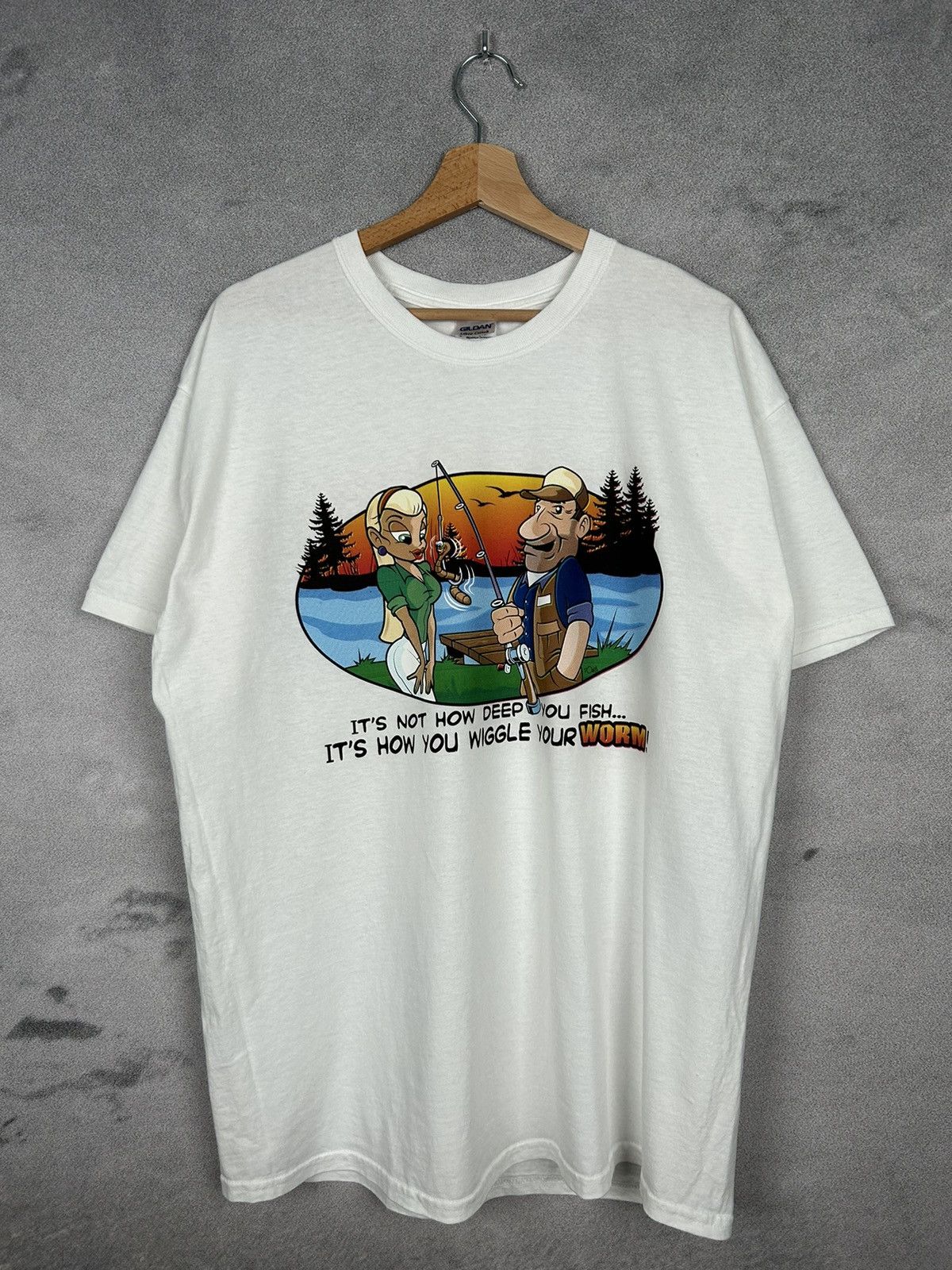 Vintage Humor Graphic Tee 90s Y2k Fishing Rare Hoodie, Sweatshirt | PodTeesHub.com