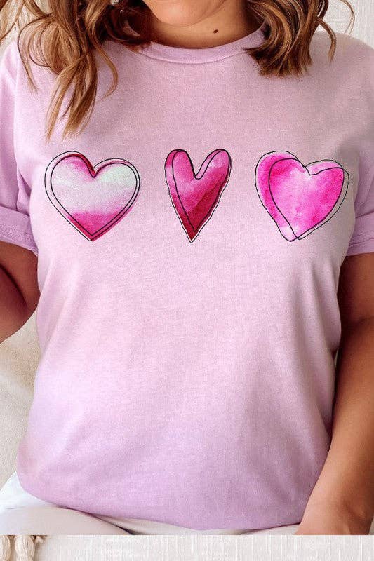 Watercolor Heart Trio Tee Hoodie, Sweatshirt | PodTeesHub.com