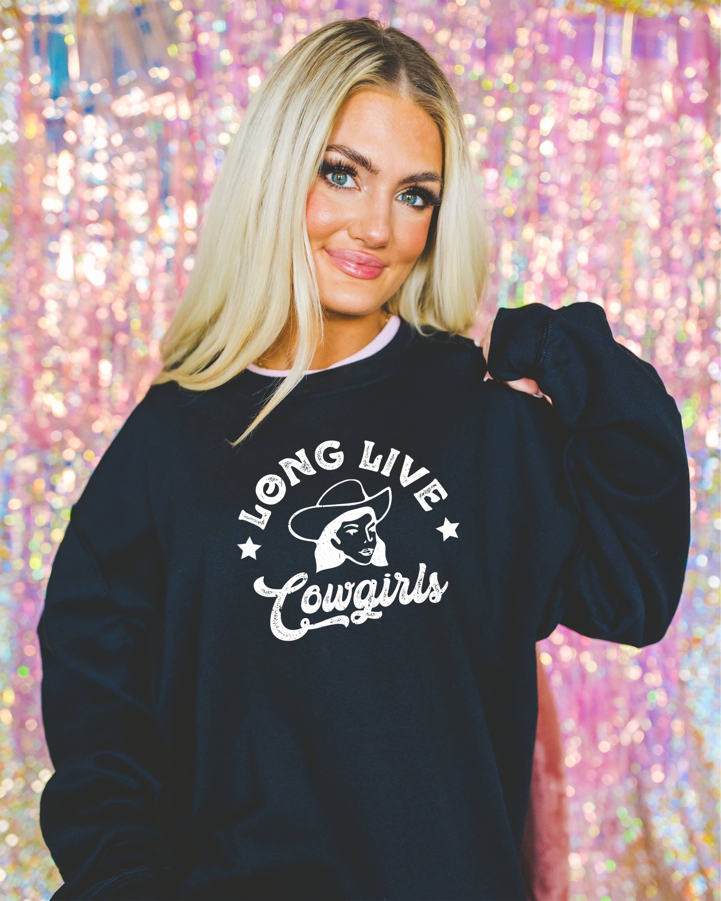 Long Live Cowgirls, Graphic Apparel, Cocktail Tee Hoodie, Sweatshirt | PodTeesHub.com
