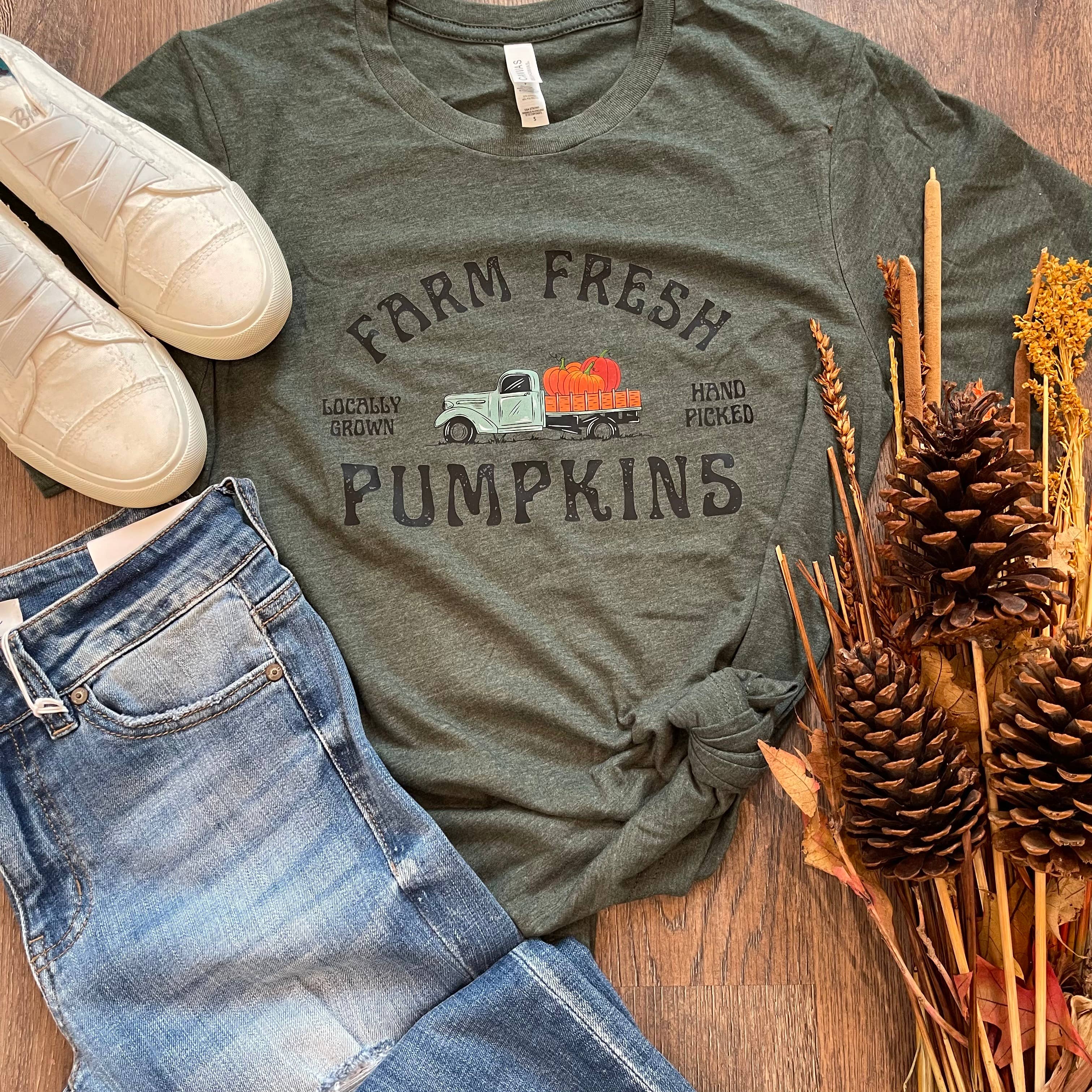 Farm Fresh Pumpkins Tee Hoodie, Sweatshirt | PodTeesHub.com