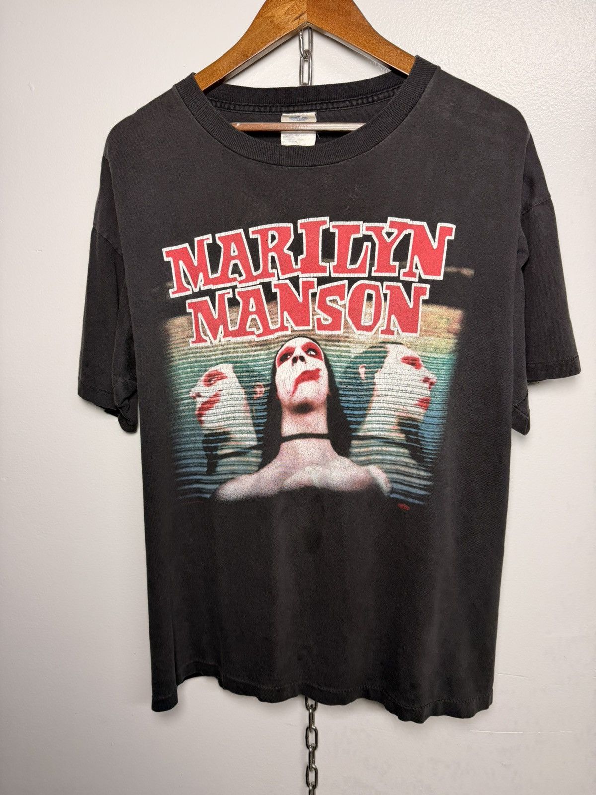 Band Tees Vintage Marilyn Manson Sweet Dreams Faded Tshirt Hoodie, Sweatshirt | PodTeesHub.com