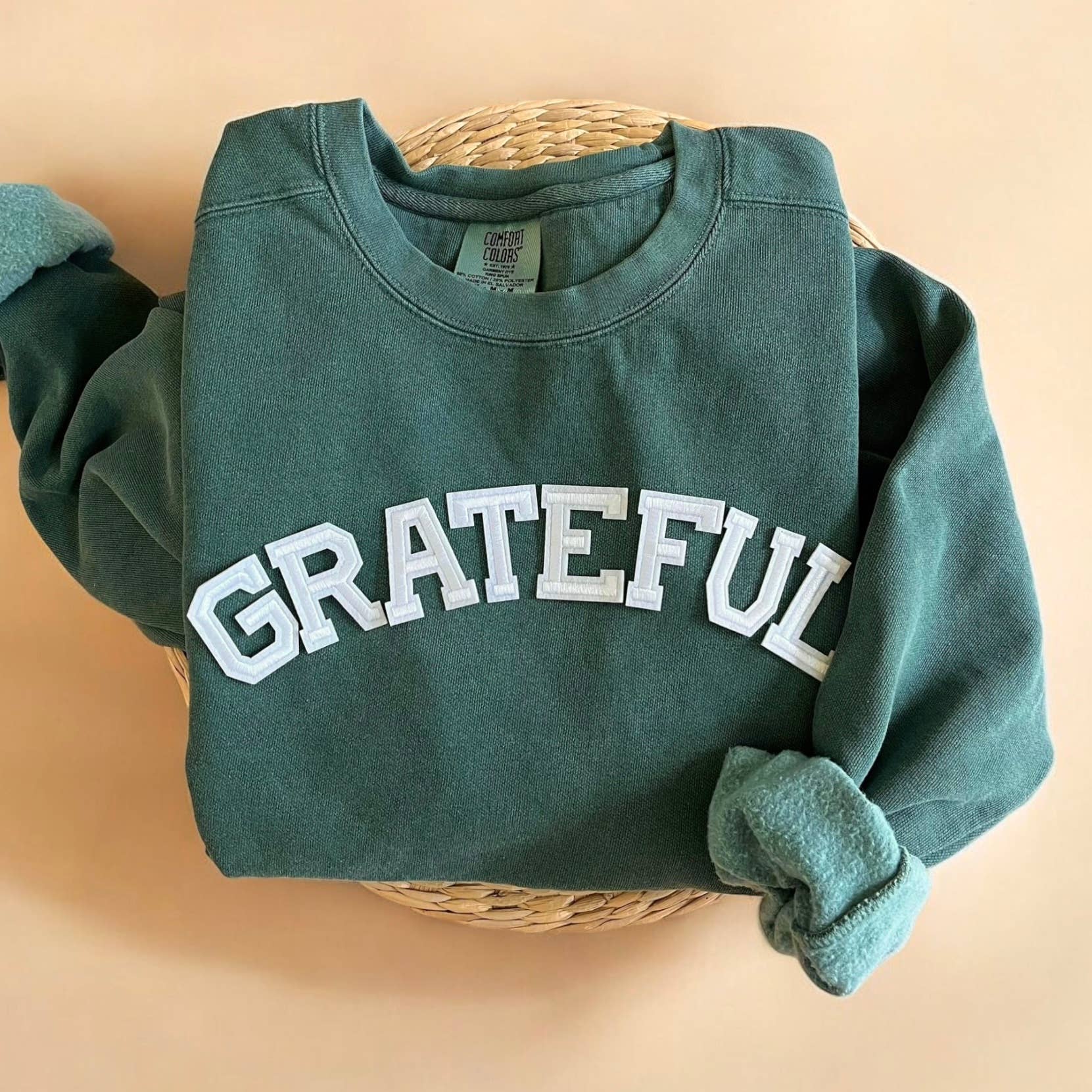 Comfort Colors® Grateful Sweatshirt, Thanksgiving Sweater T-Shirts, Hoodie | PodTeesHub.com