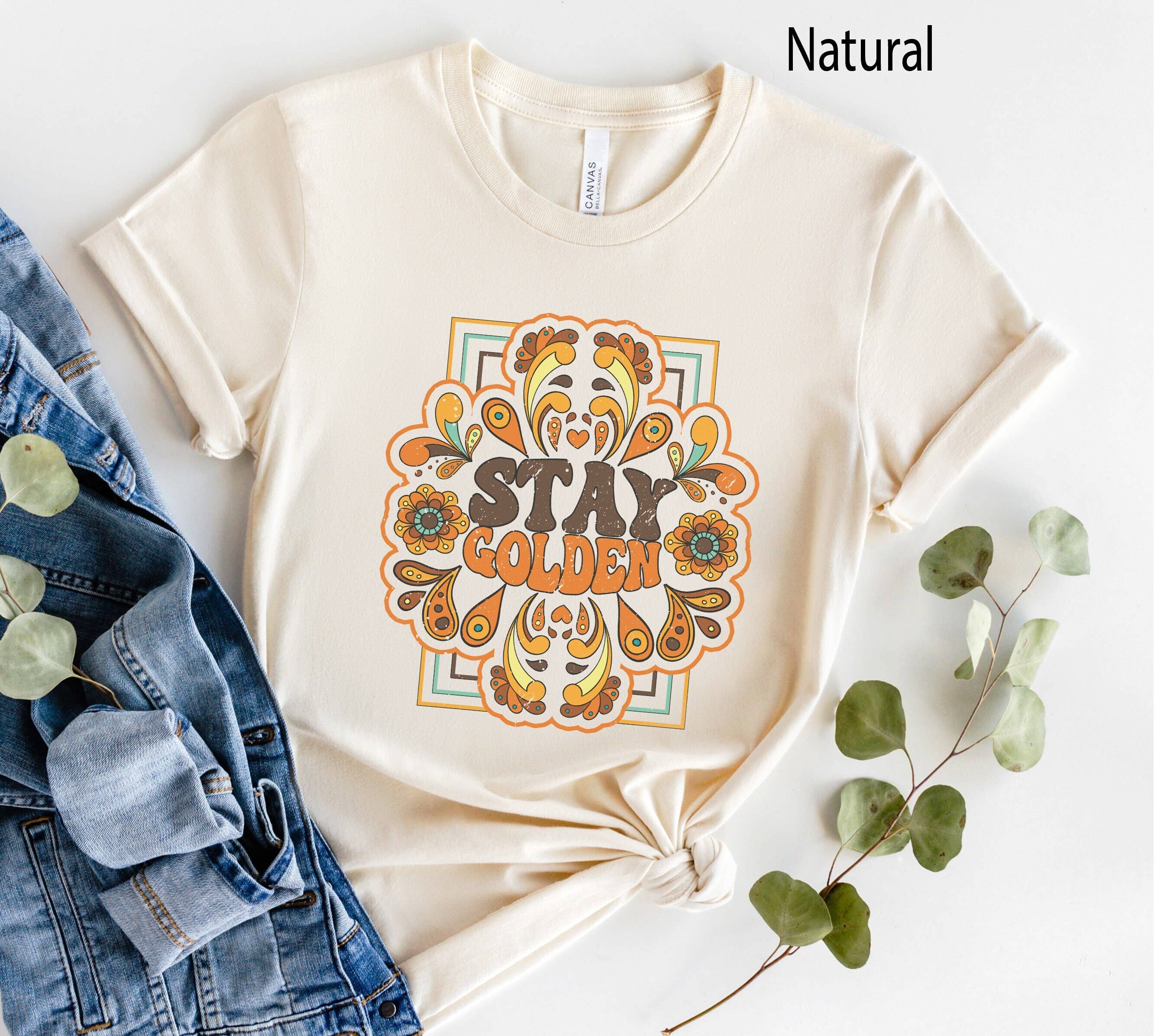 Boho Hippie Shirt Retro Positive Vibes 70S Graphic Tee Hoodie, Sweatshirt | PodTeesHub.com