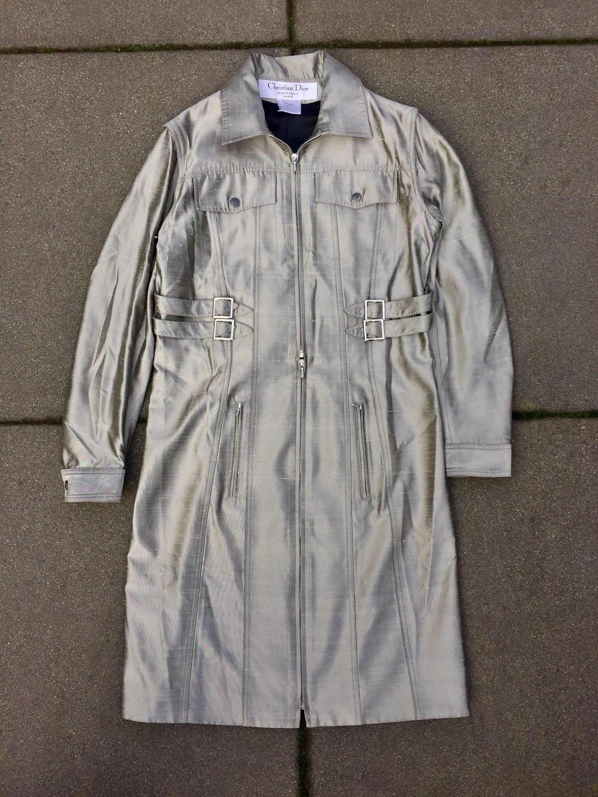 John Galliano Spring 01 Christian Dior Silk Convertible Metallic Parka T-Shirts, Hoodie, Sweatshirt | PodTeesHub.com