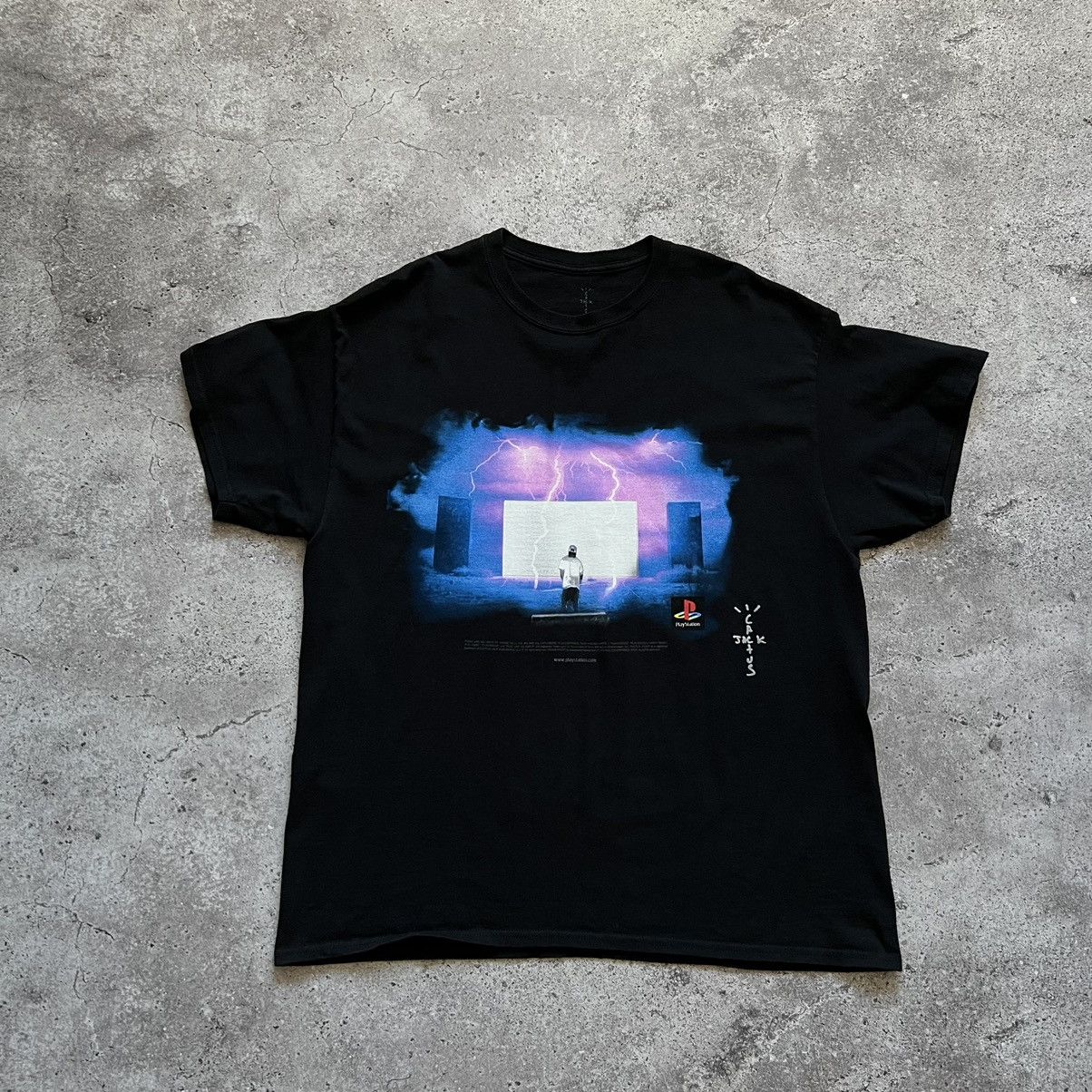 Scott Travis Scott X Cactus Jack X Playstation Monolith Night Tee Hoodie, Sweatshirt | PodTeesHub.com